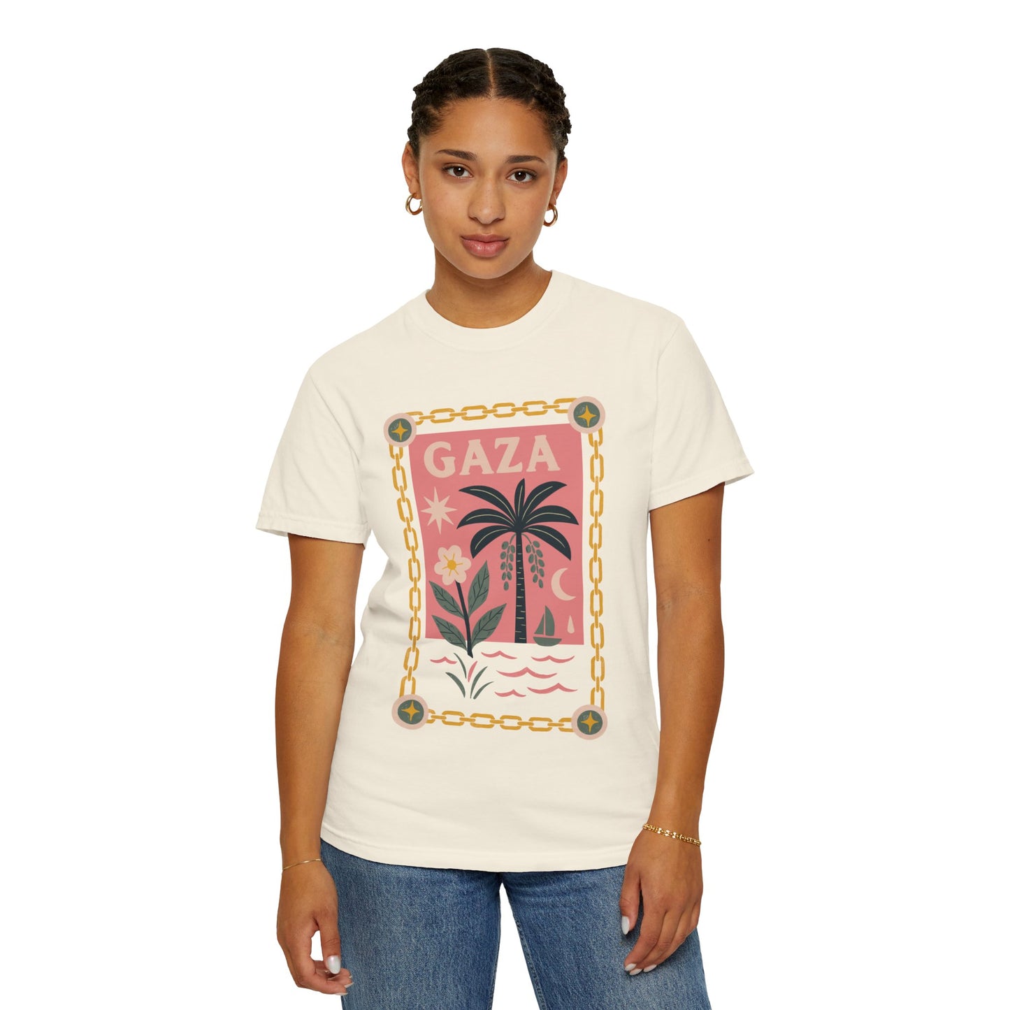 Gaza 'Break the Chains' Unisex Graphic T-Shirt | Front Print