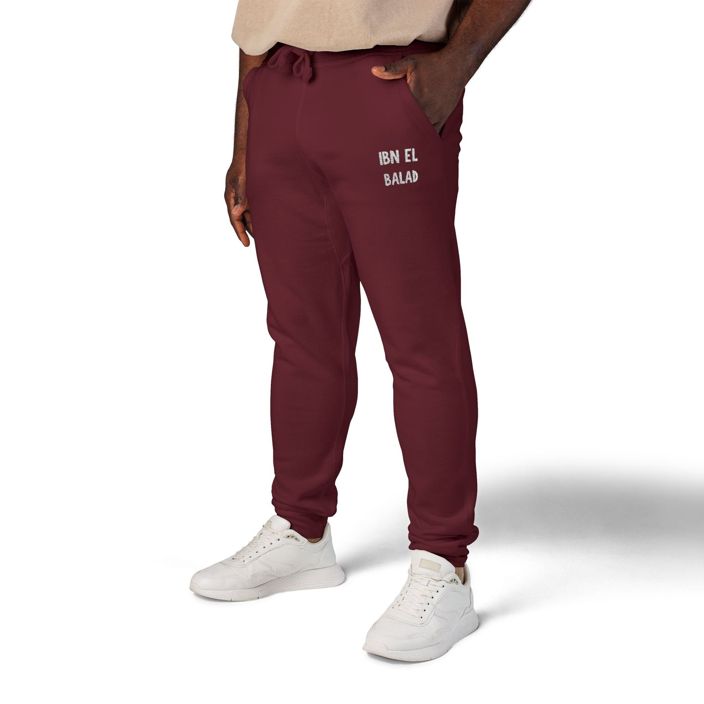 'Ibn El Balad' Fleece Embroidered Joggers | Arab Hyphenated™ Staple