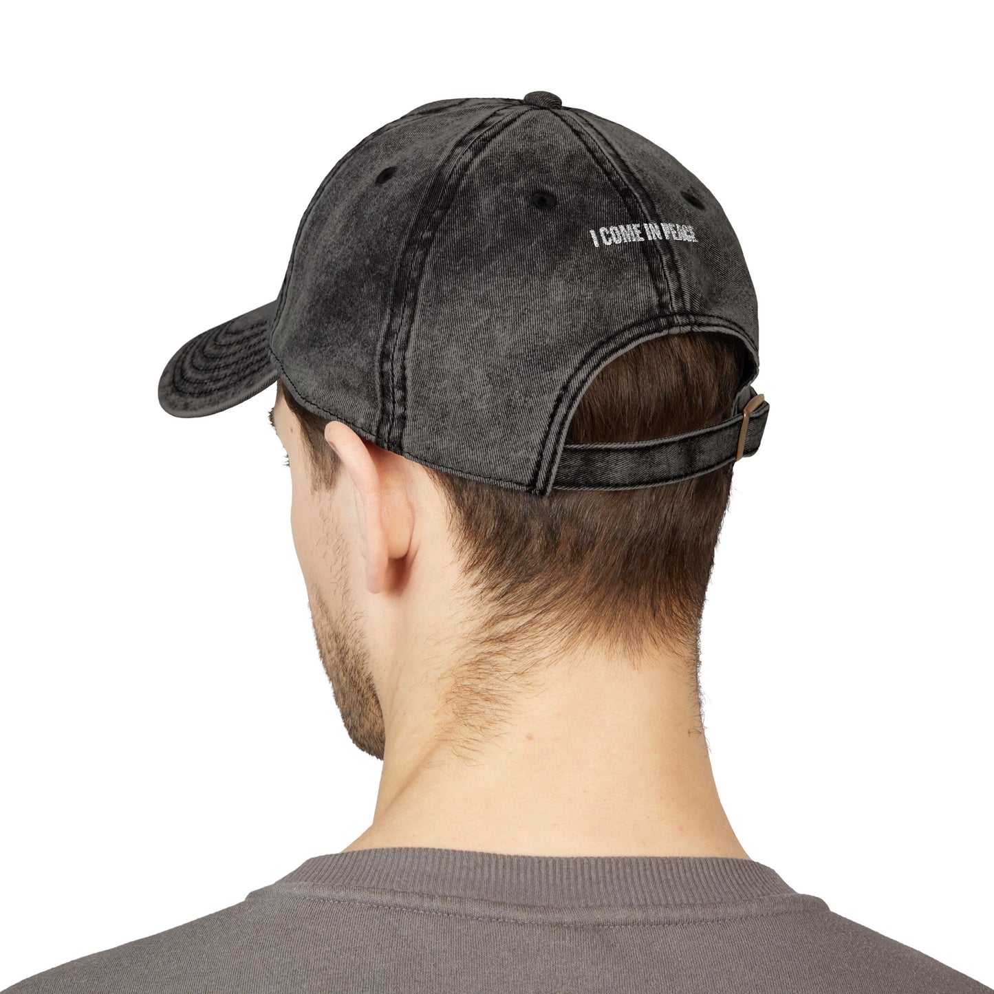 'Alien Nation. We come in peace.' Embroidered Vintage Heritage Ball Cap (2-Sided Print)