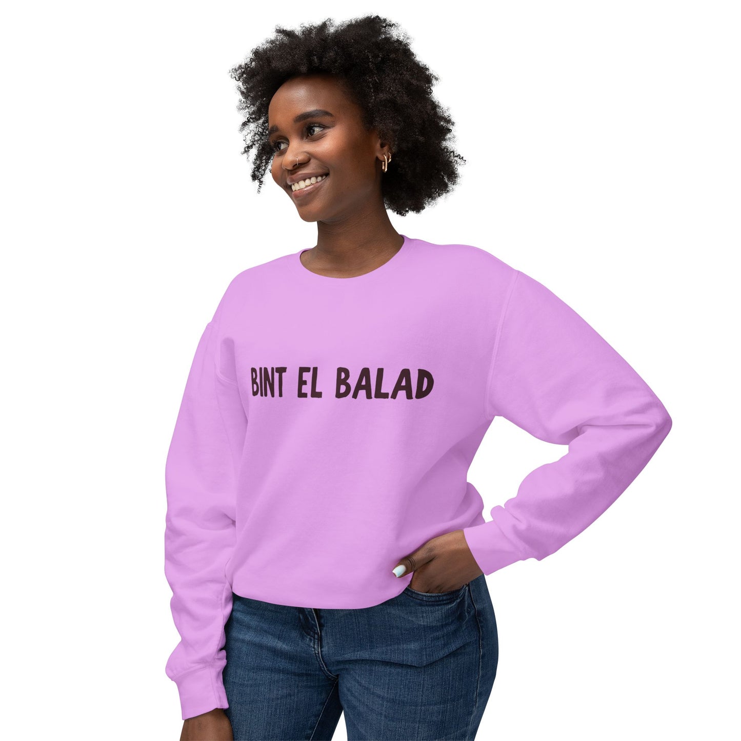 'Bint El Balad' | 'Daugher of the Land' | Cotton Lightweight Sweatshirt | Light Colors