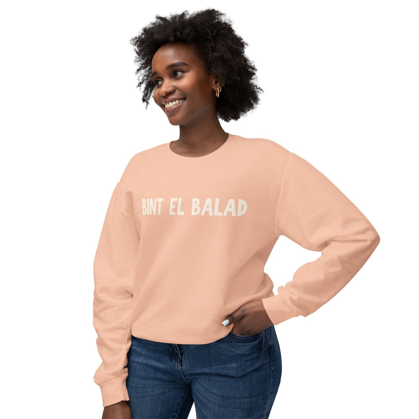 'Bint El Balad' | 'Daughter of the Land' | Cotton Lightweight Sweatshirt | Arab Hyphenated