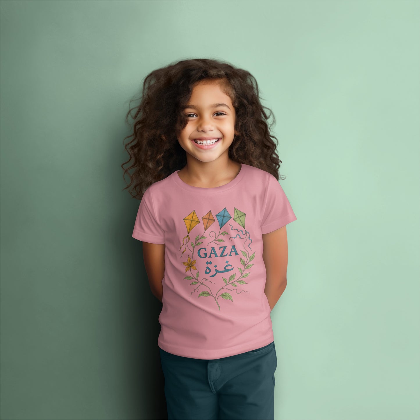 Flying Kites Over Gaza Kids Tee | UPF 50+ • Vegan