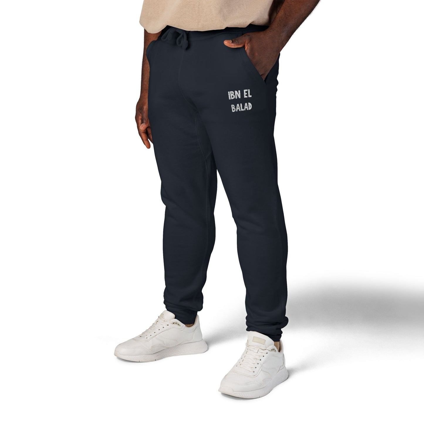 'Ibn El Balad' Fleece Embroidered Joggers | Arab Hyphenated™ Staple