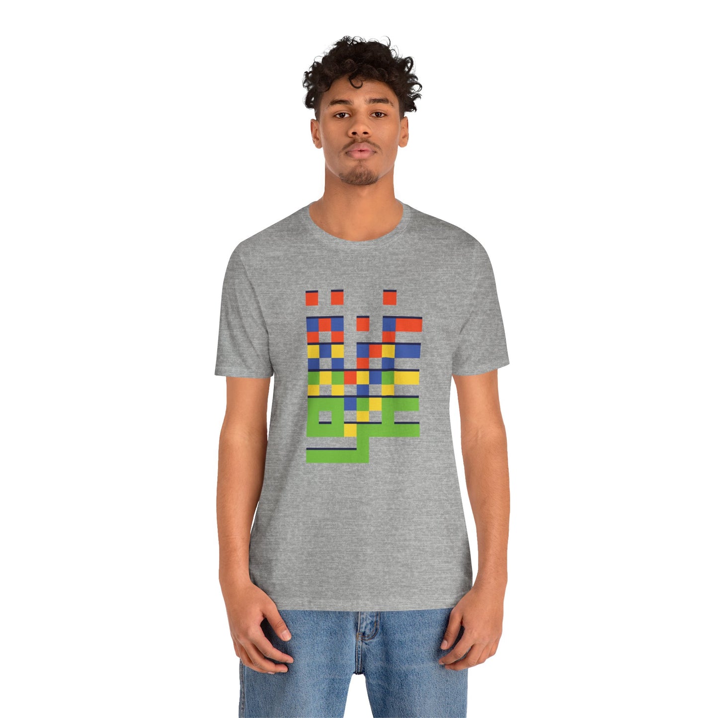 'Gaza in Color and Pixels' Arabic Text - Unisex Graphic Cotton Tee