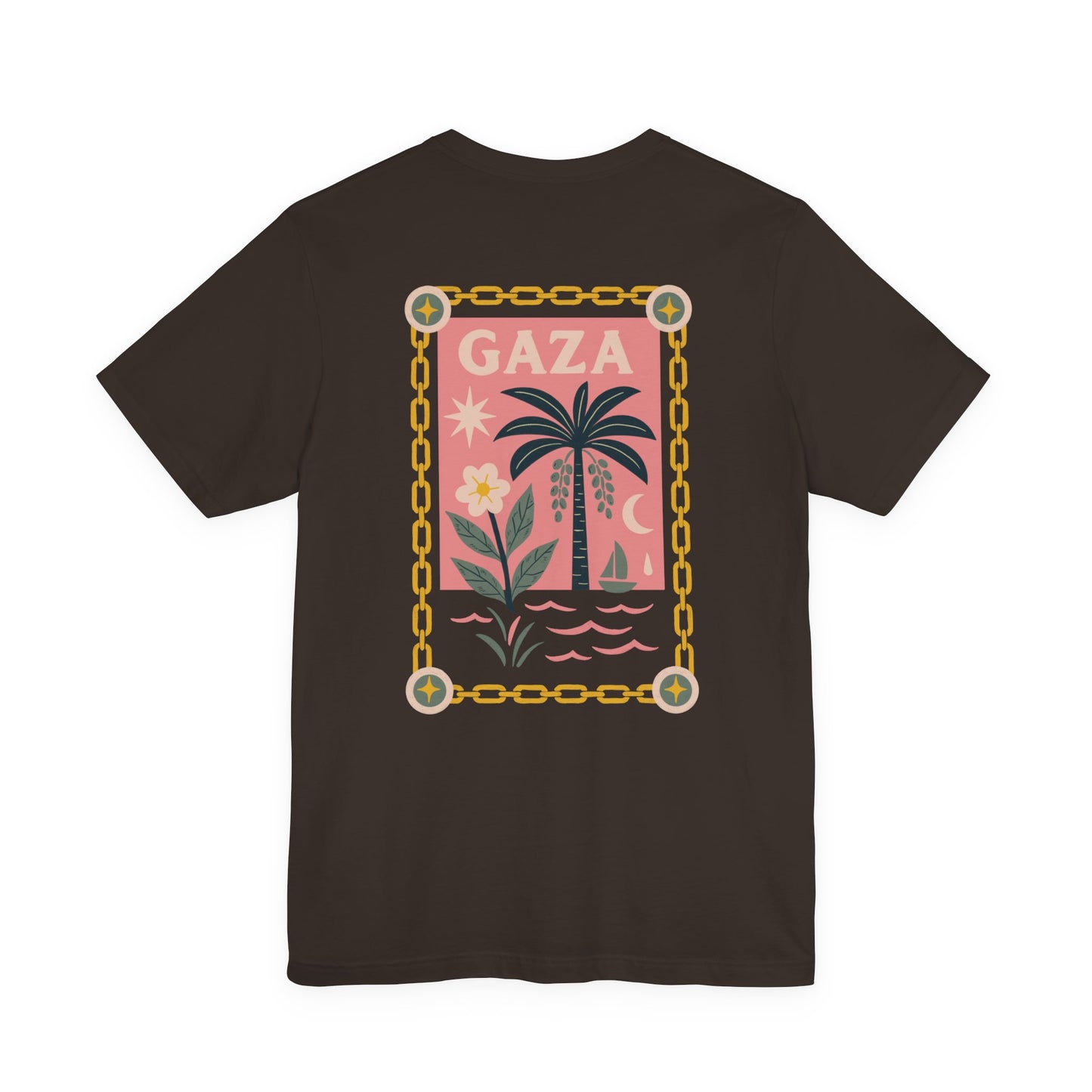 Gaza 'Break the Chains' Unisex Graphic Tee | Front & Back Print