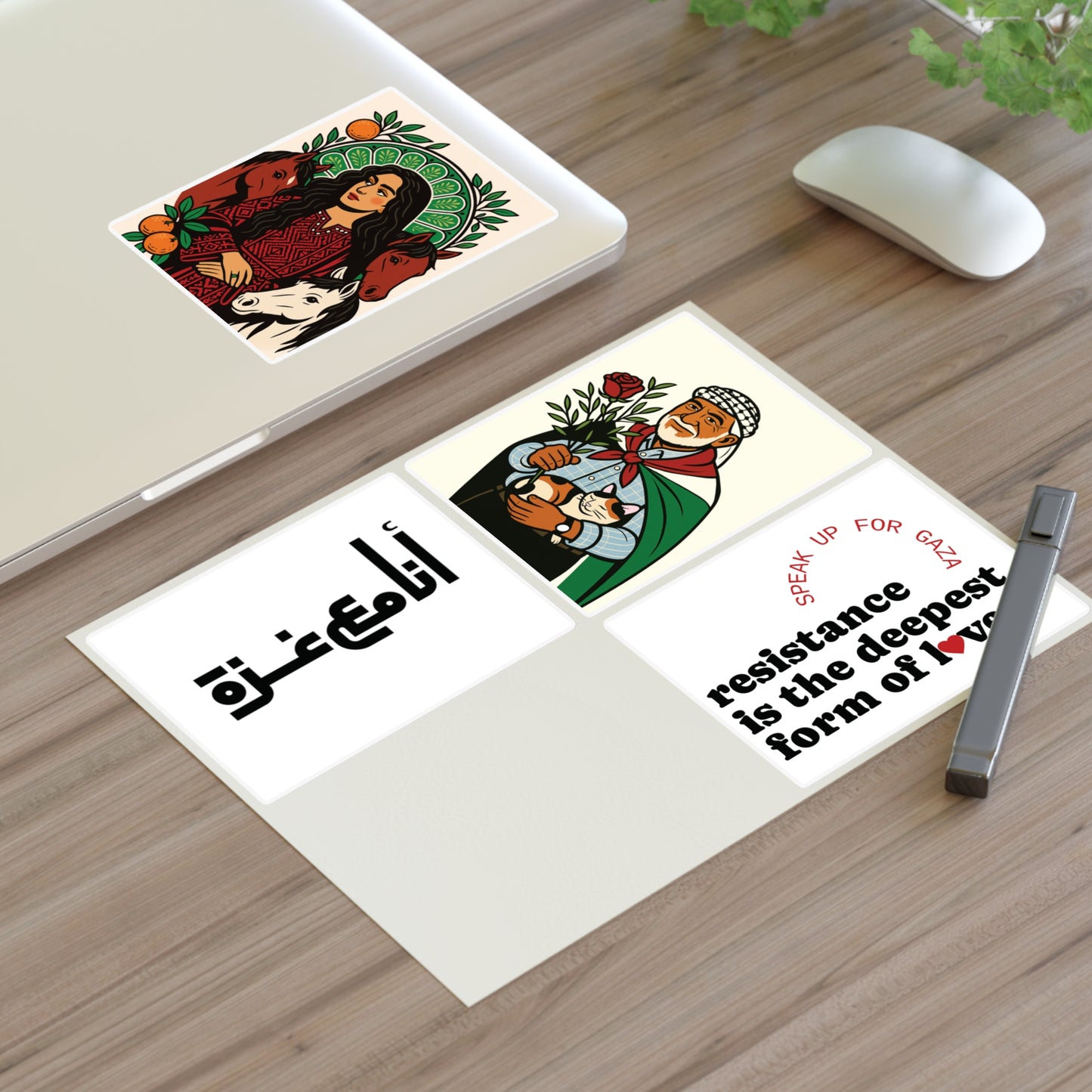 Limited Edition Palestine + Gaza Art Sticker Sheet (4 Collectible Designs)