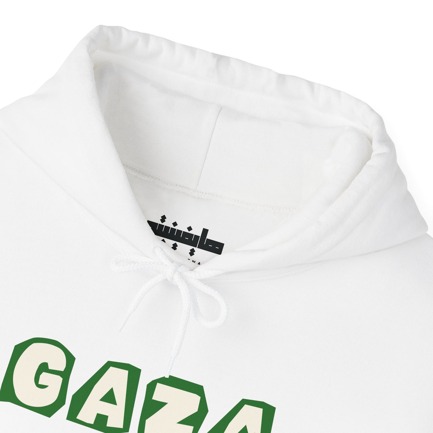 'We are Gaza' Heritage Hooded Sweatshirt (Chest & Sleeve Original Designs, Print)