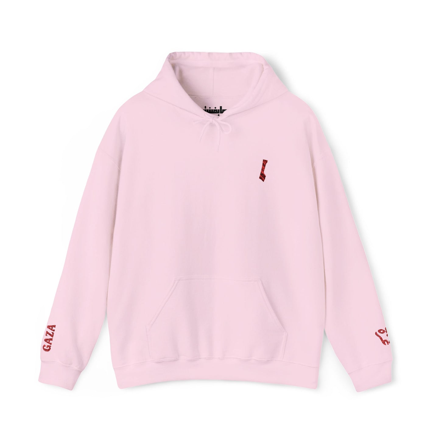 'Gaza Map” Sleeve + Chest Embroidered Unisex Hoodie