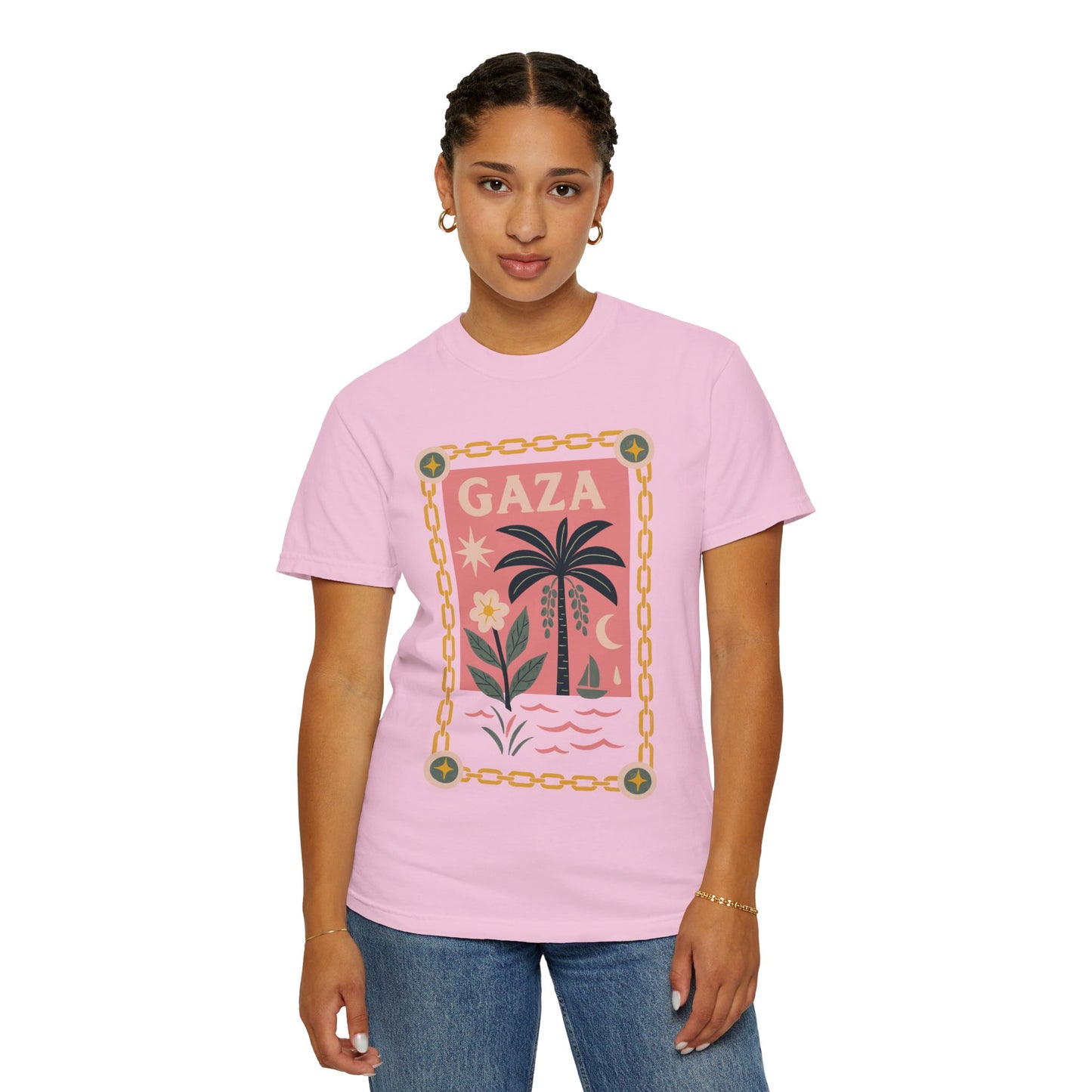Gaza 'Break the Chains' Unisex Graphic T-Shirt | Front Print