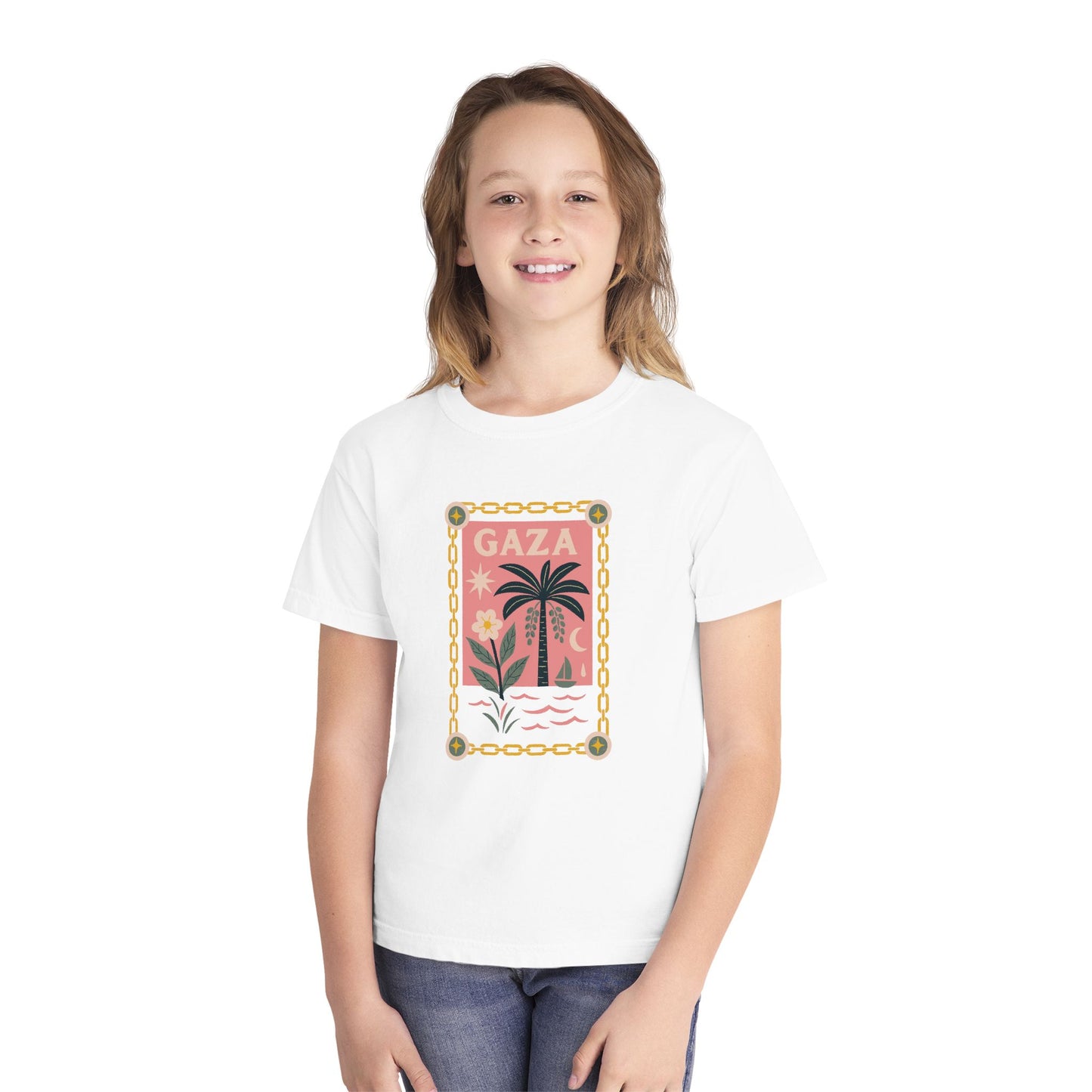 Gaza 'Break the Chains' Youth Graphic Tee