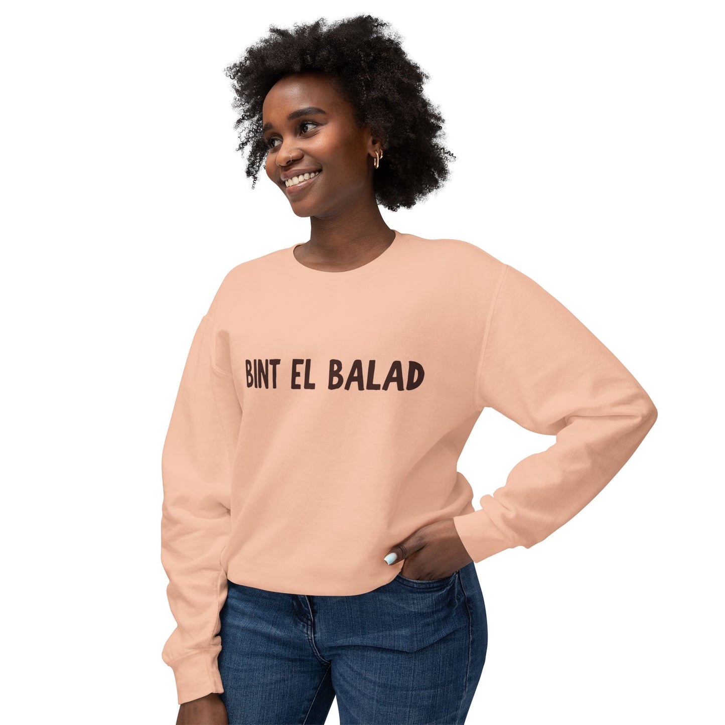 'Bint El Balad' | 'Daugher of the Land' | Cotton Lightweight Sweatshirt | Light Colors