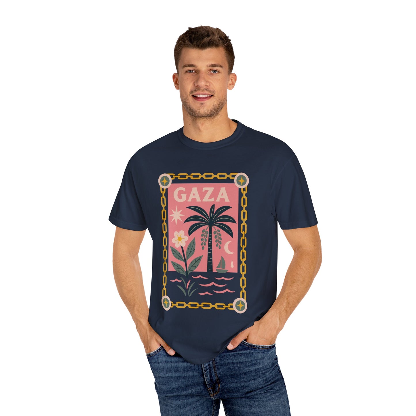 Gaza 'Break the Chains' Unisex Graphic T-Shirt | Front Print