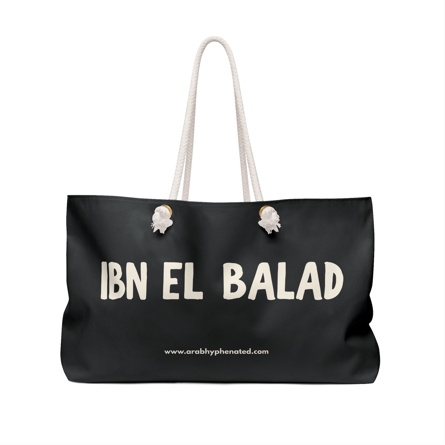 Arab Hyphenated™ Weekender Tote | Ibn el Balad 'Son of the Land' & Bint el Balad 'Daughter of the Land' | 2- Sided Design