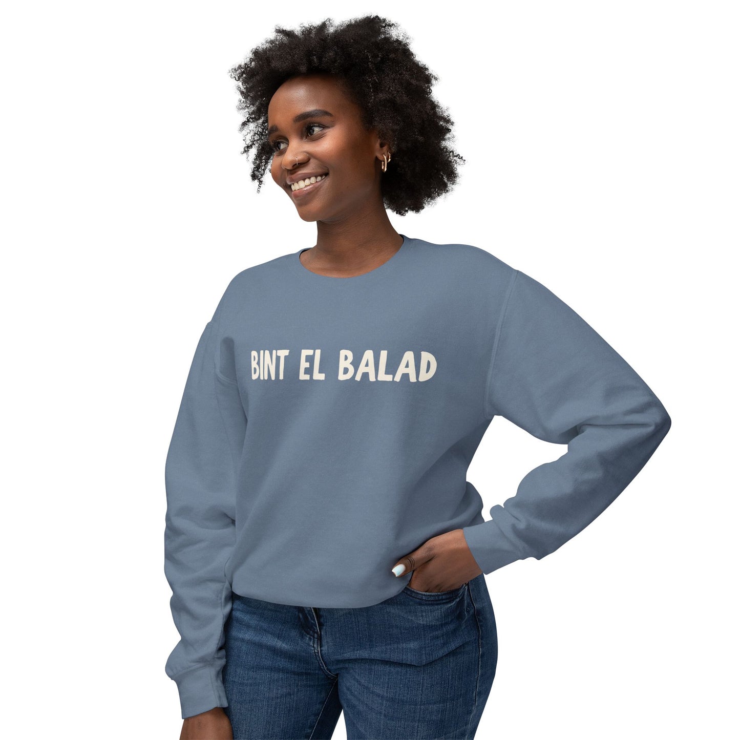 'Bint El Balad' | 'Daughter of the Land' | Cotton Lightweight Sweatshirt | Arab Hyphenated