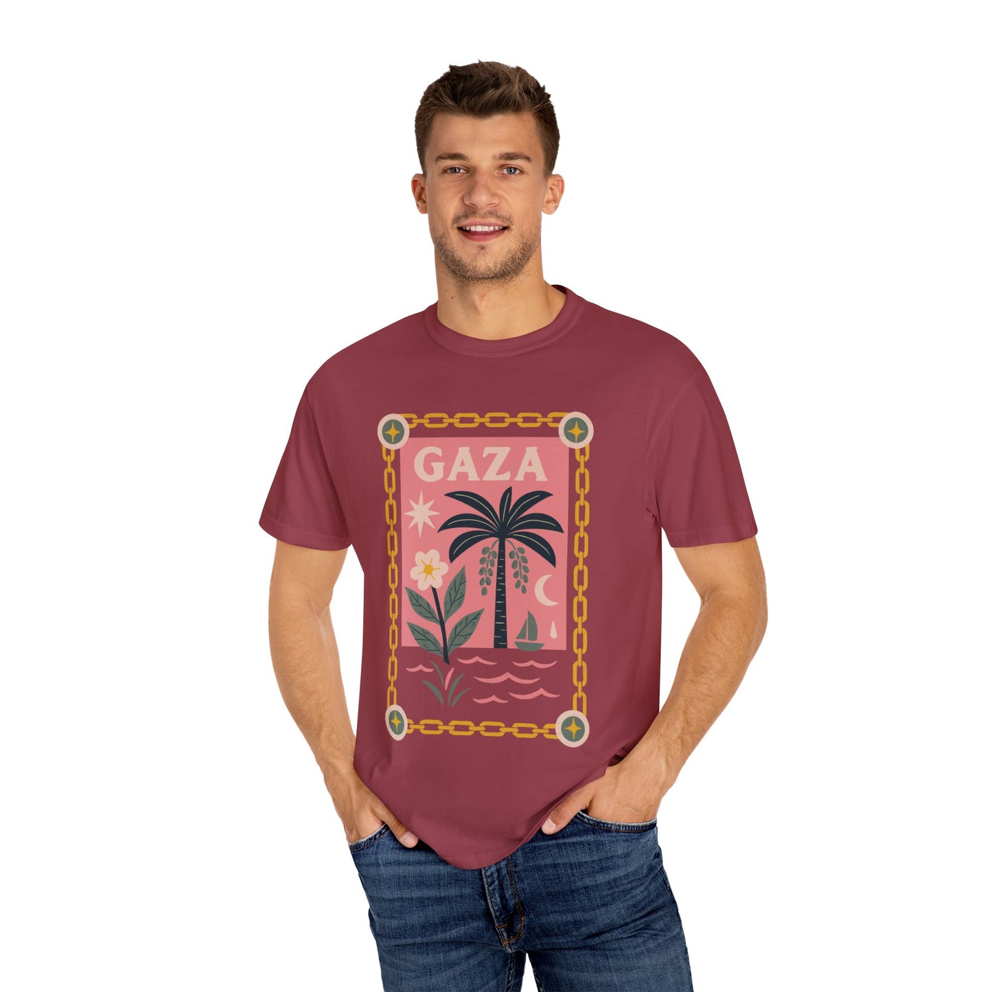 Gaza 'Break the Chains' Unisex Graphic T-Shirt | Front Print