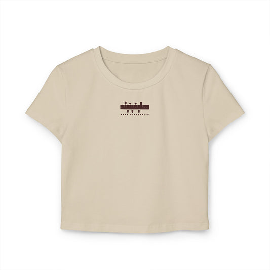 Arab Hyphenated™ – 100% Organic Cotton Baby Tee Empowerment Crop Top for Women | Summer Graphic T-Shirt