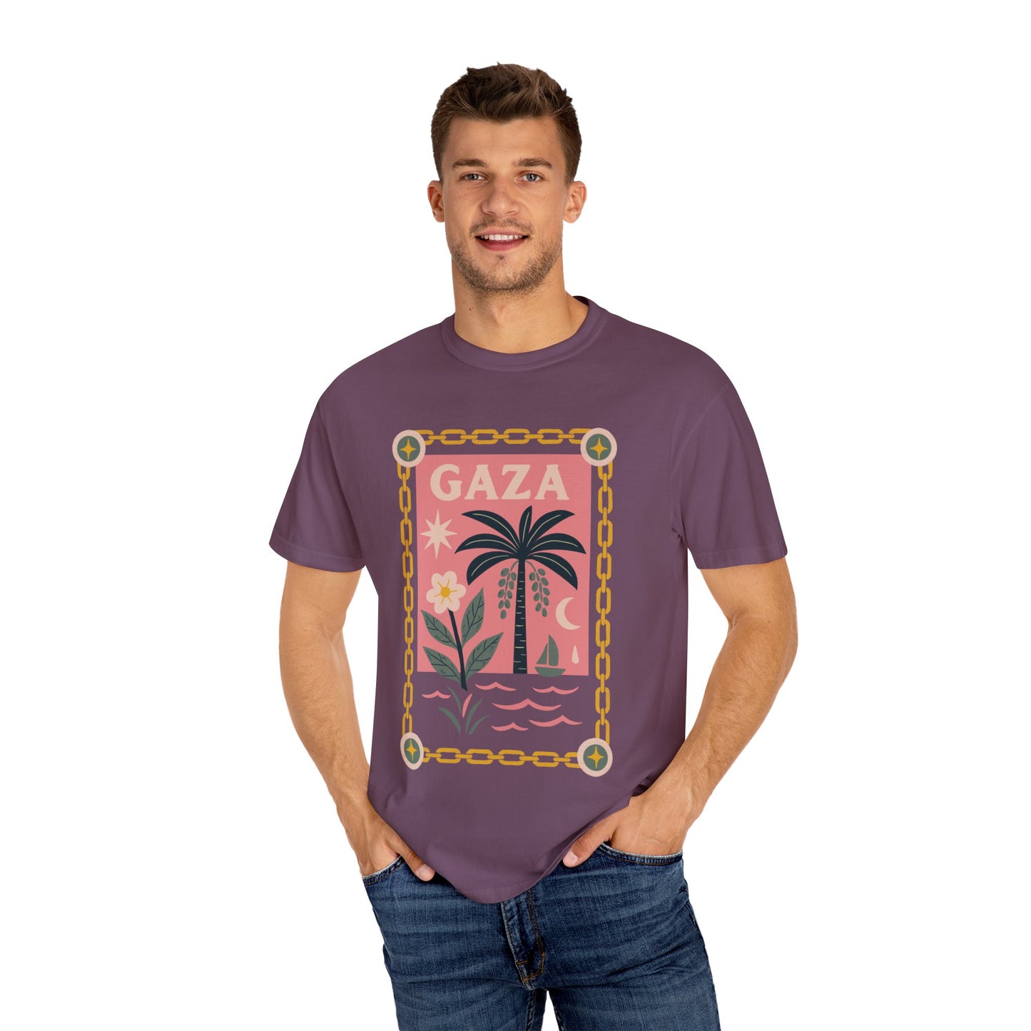 Gaza 'Break the Chains' Unisex Graphic T-Shirt | Front Print
