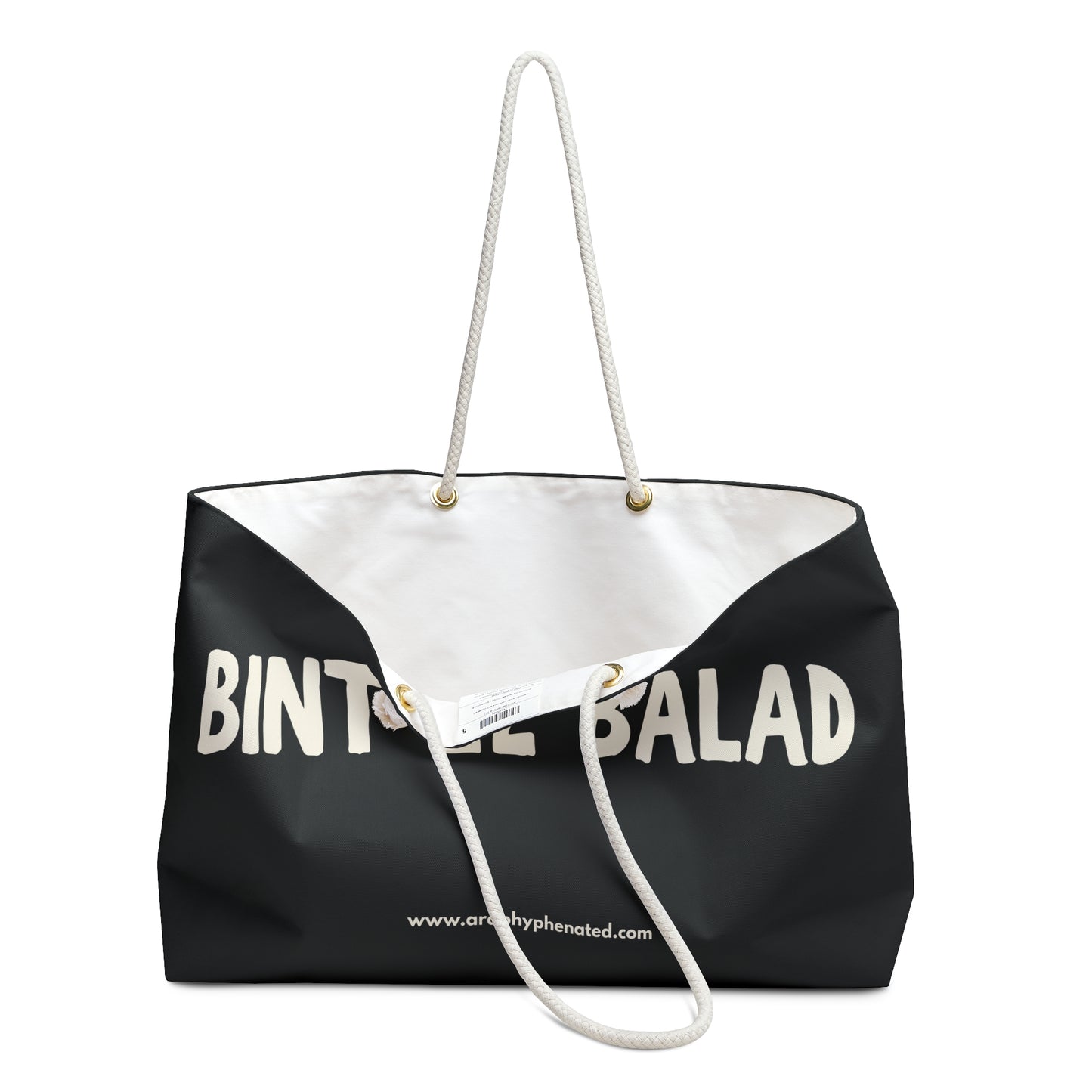 Arab Hyphenated™ Weekender Tote | Ibn el Balad 'Son of the Land' & Bint el Balad 'Daughter of the Land' | 2- Sided Design