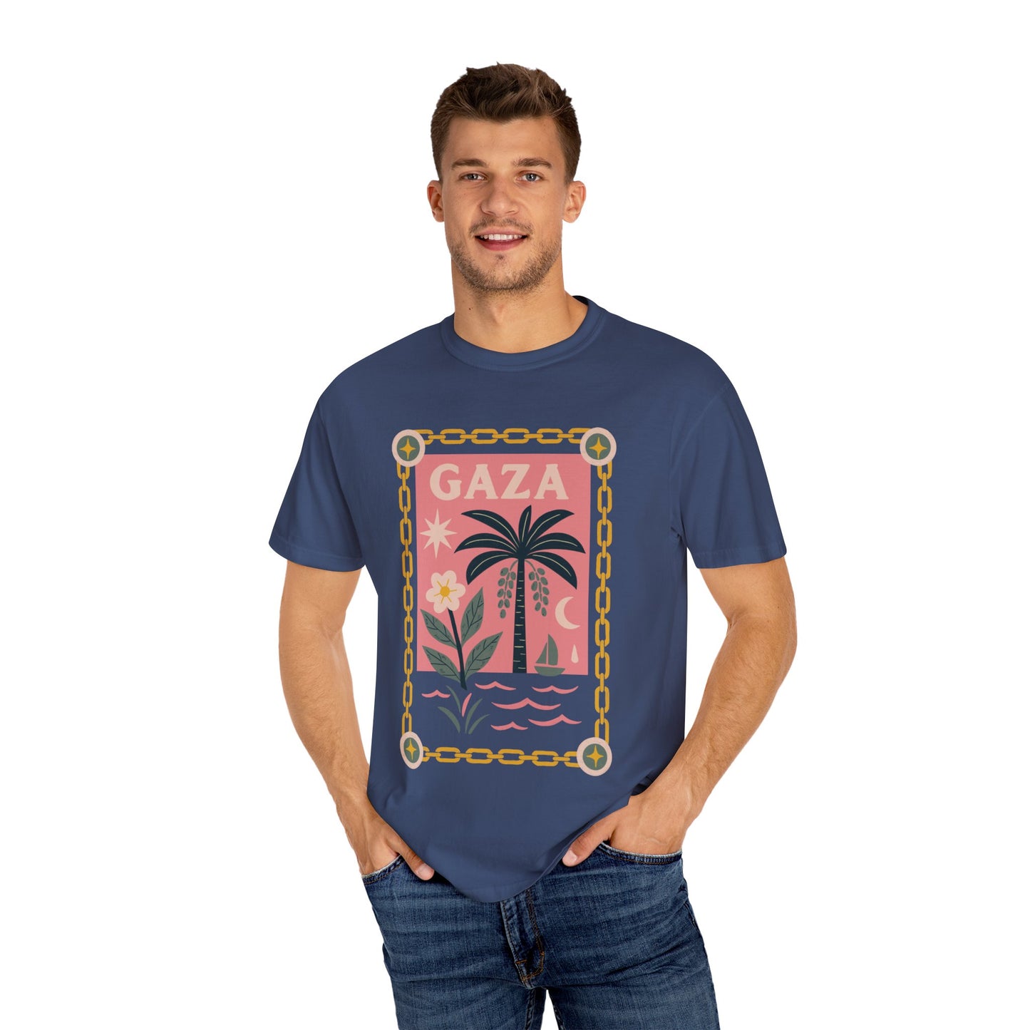 Gaza 'Break the Chains' Unisex Graphic T-Shirt | Front Print