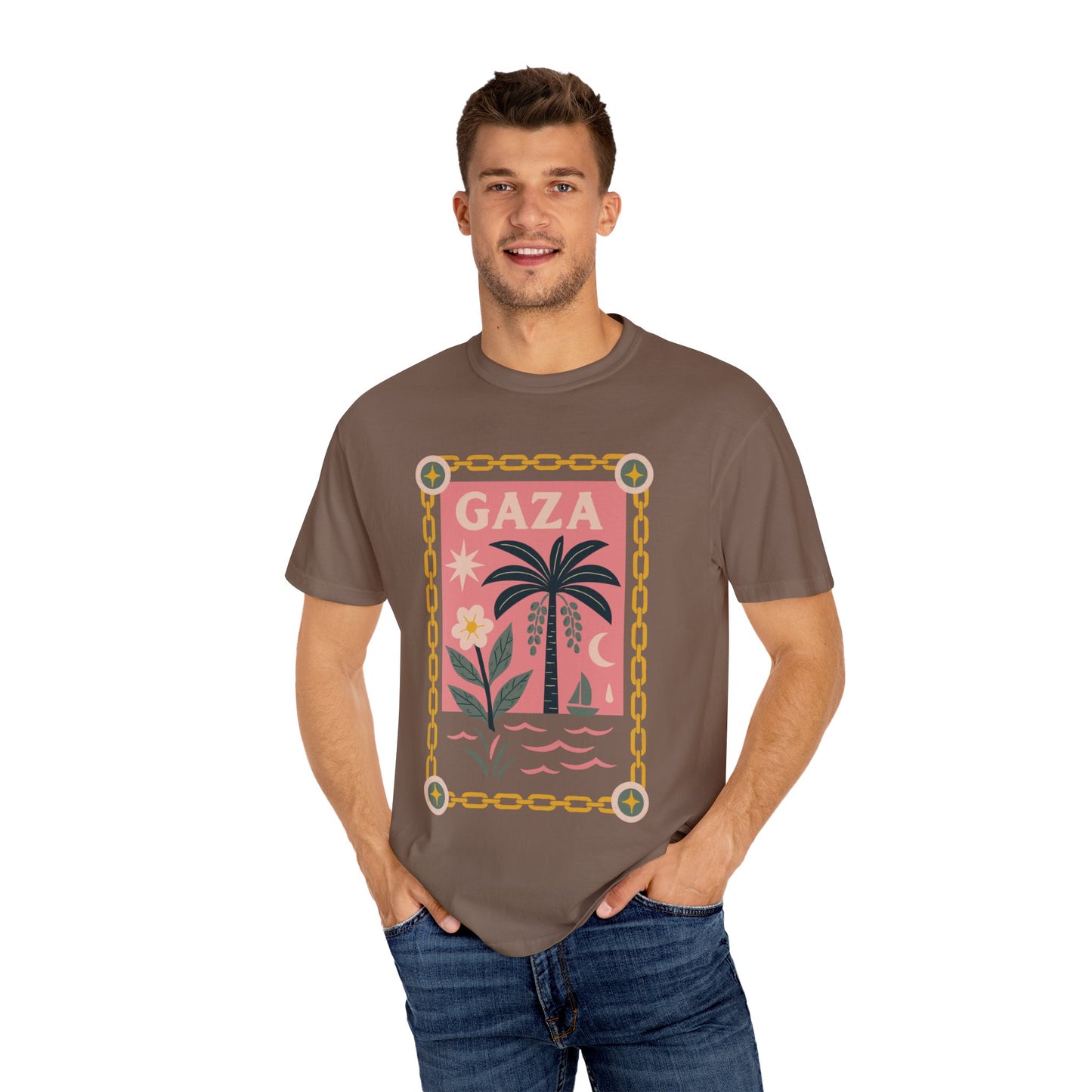 Gaza 'Break the Chains' Unisex Graphic T-Shirt | Front Print