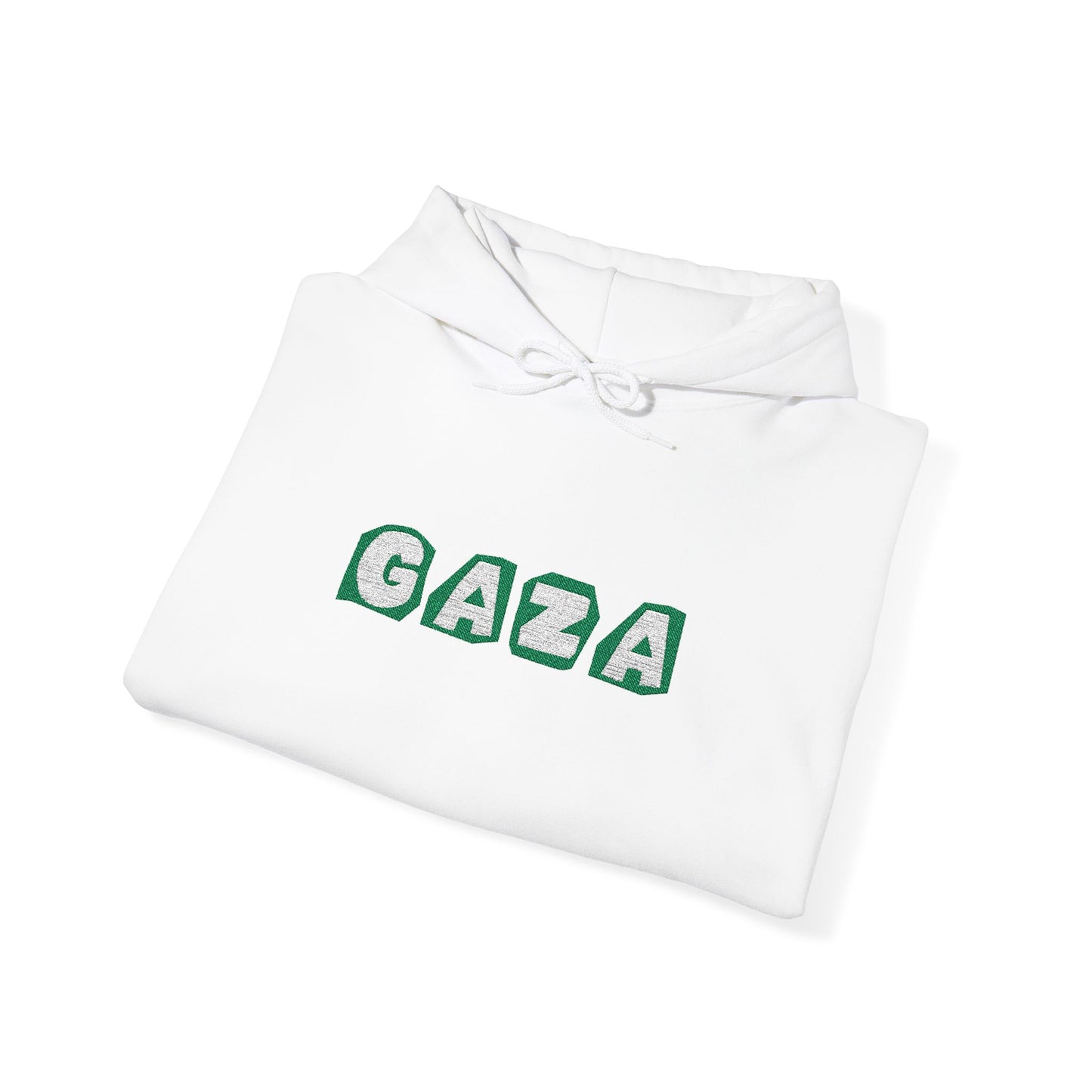 'We are Gaza' Embroidered Unisex Heavy Blend Hooded Sweatshirt - Sand, Grey, Pink