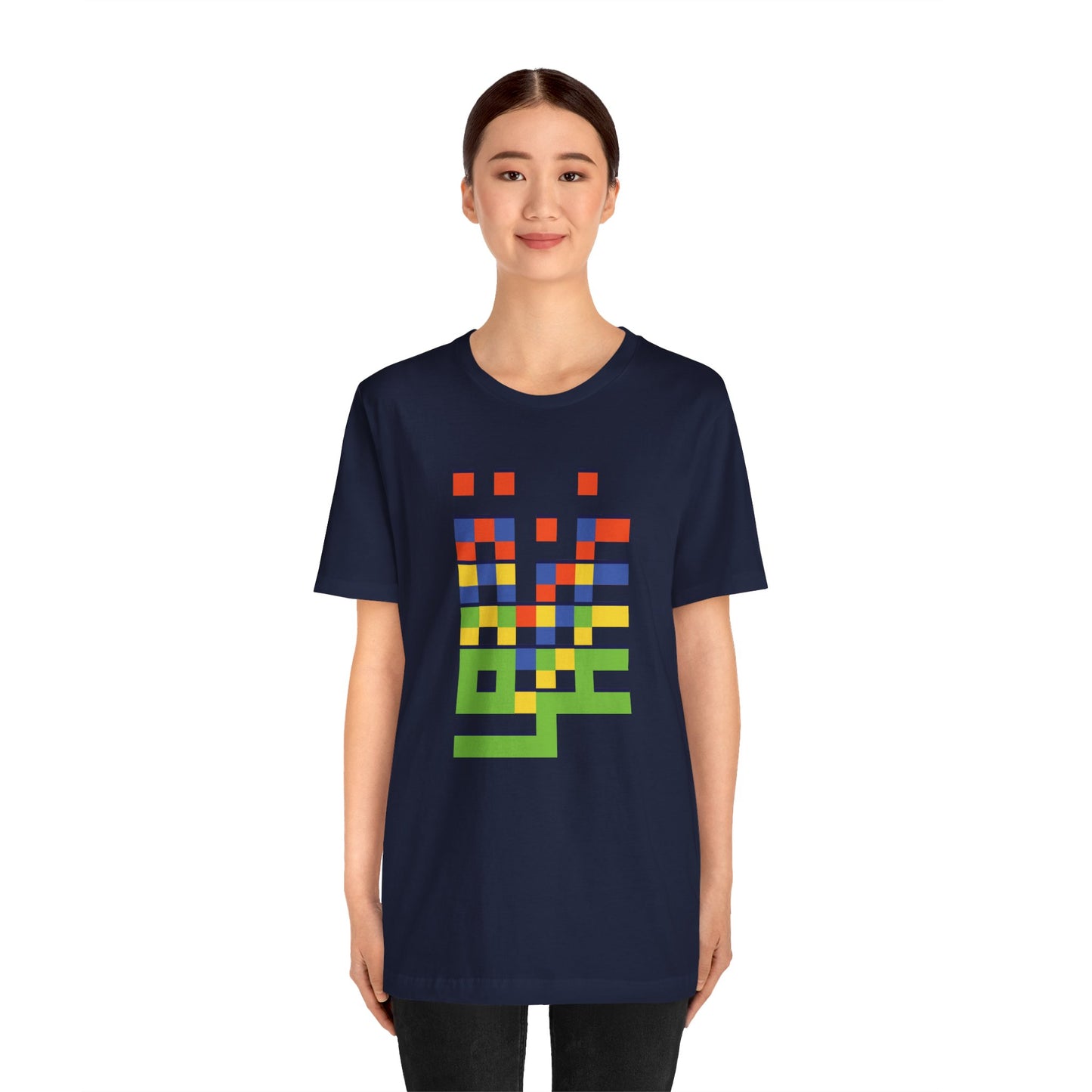 'Gaza in Color and Pixels' Arabic Text - Unisex Graphic Cotton Tee
