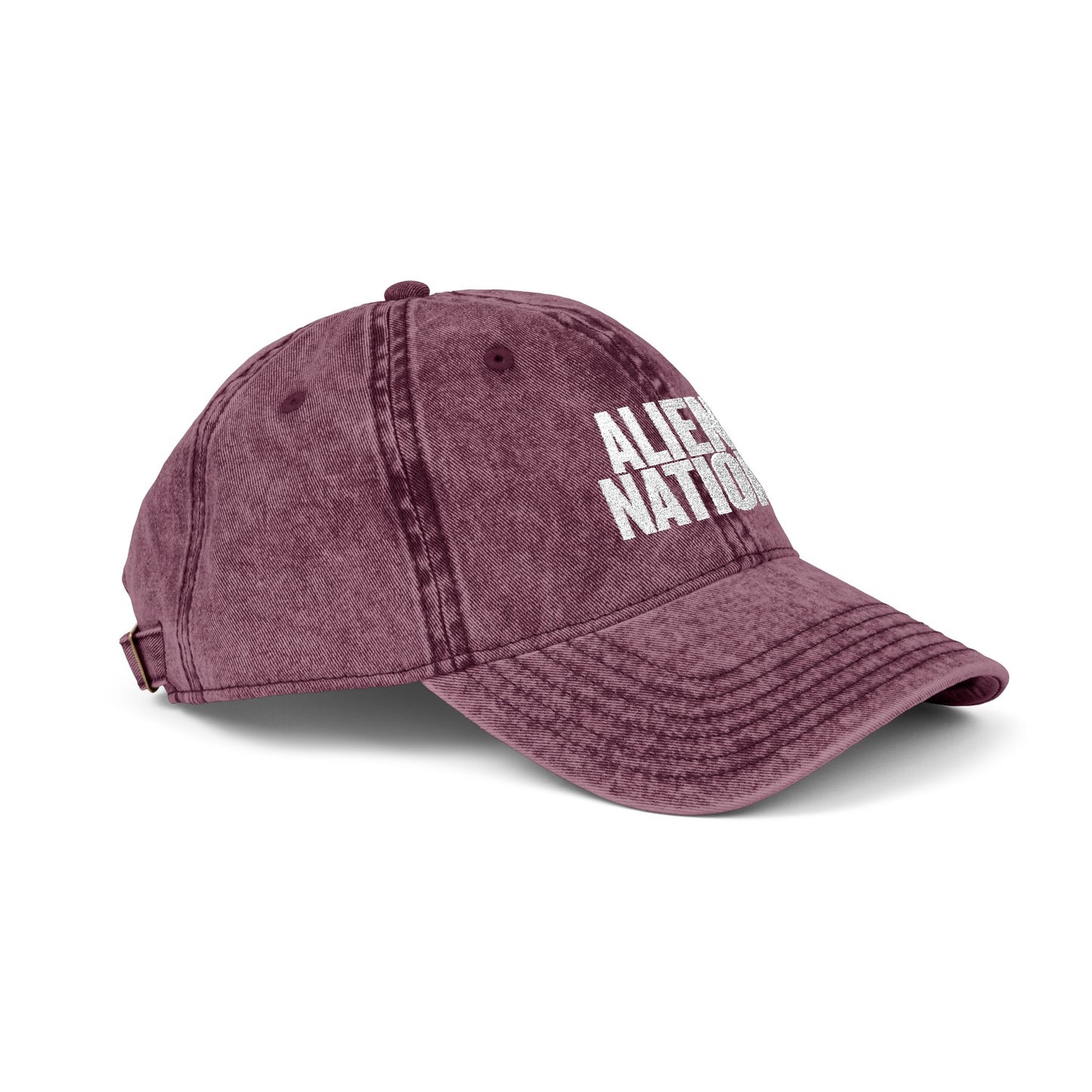 'Alien Nation. We come in peace.' Embroidered Vintage Heritage Ball Cap (2-Sided Print)