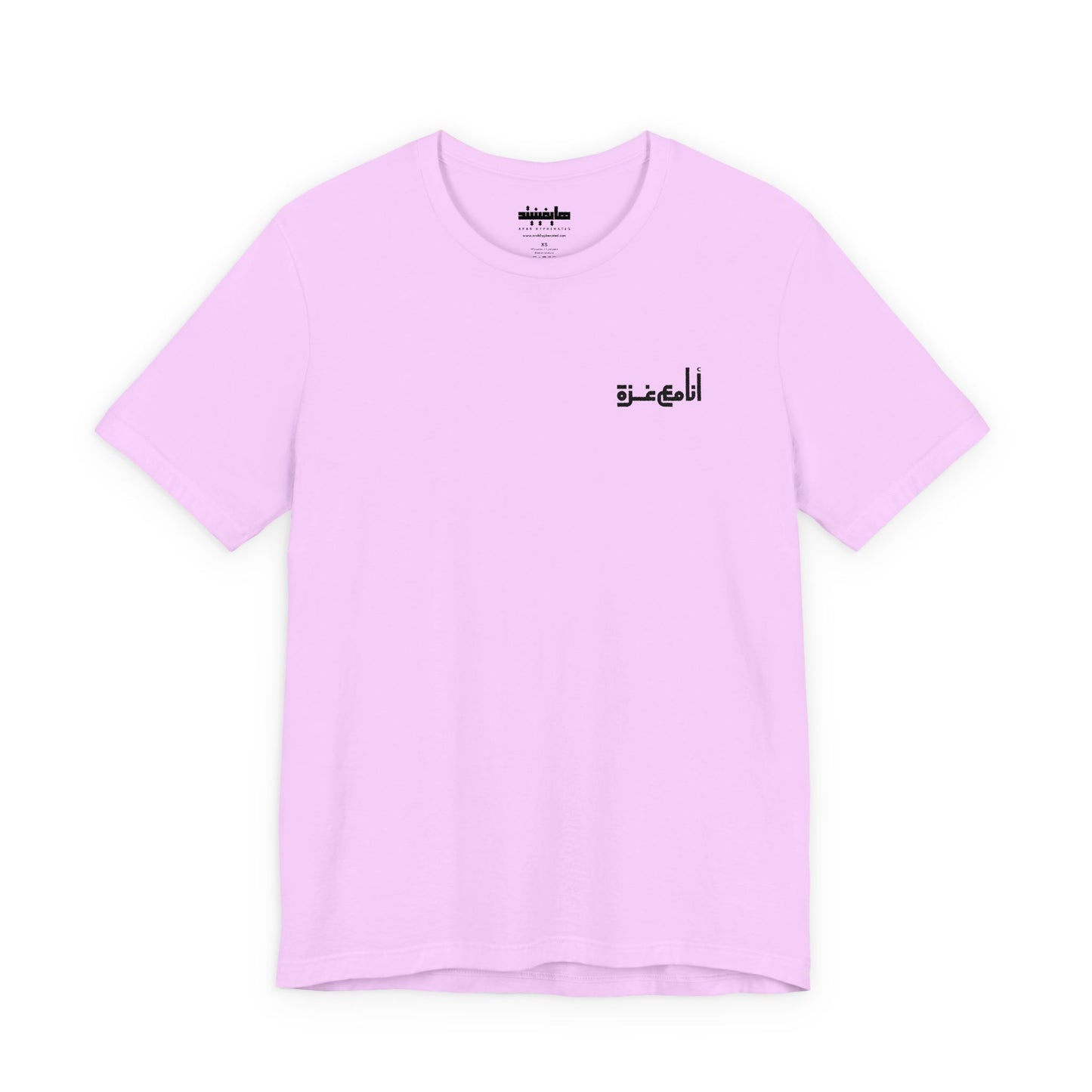 'I stand with Gaza' in Arabic | انا مع غزّة | Minimalist Embroidered Unisex Tee | Light Colors