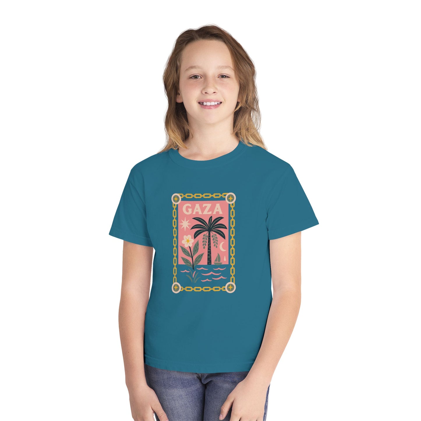 Gaza 'Break the Chains' Youth Graphic Tee