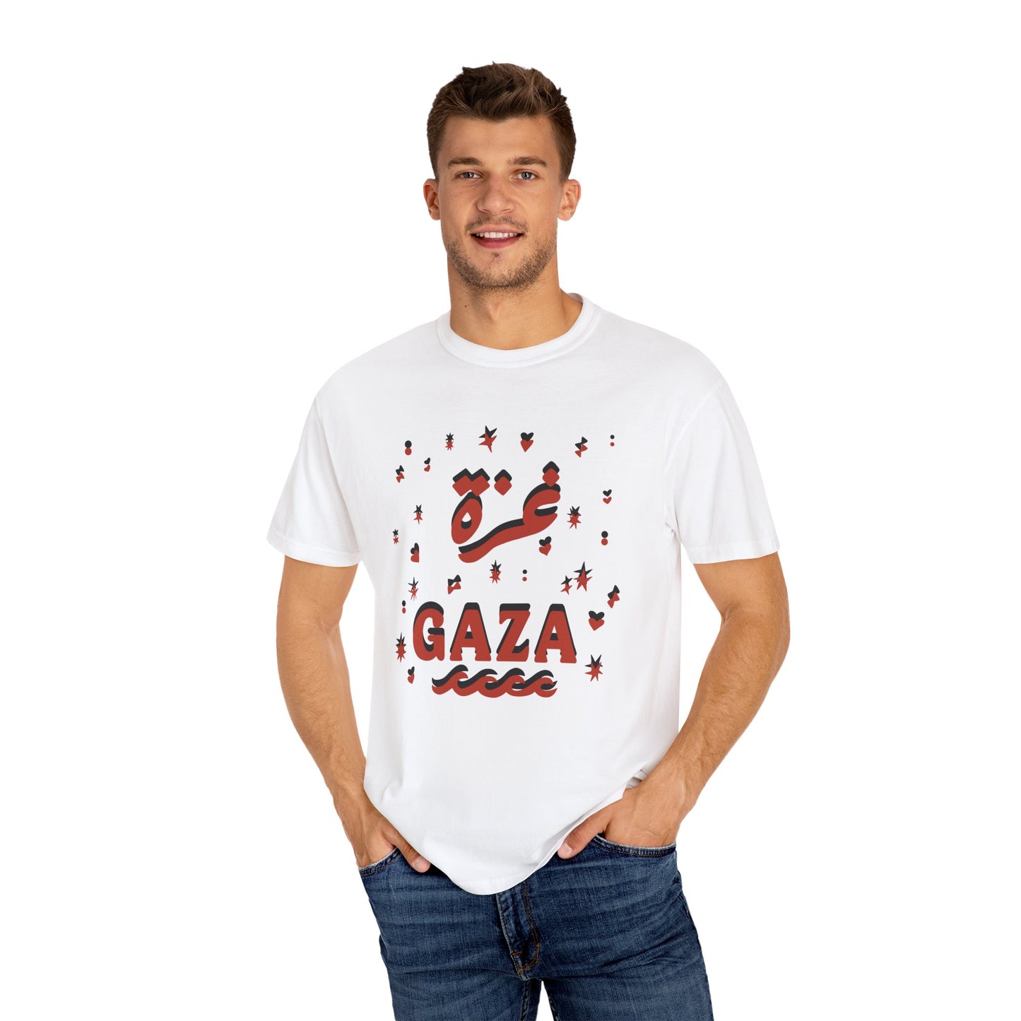 "Starry Night in Gaza" (Arabic and English) Unisex T-Shirt