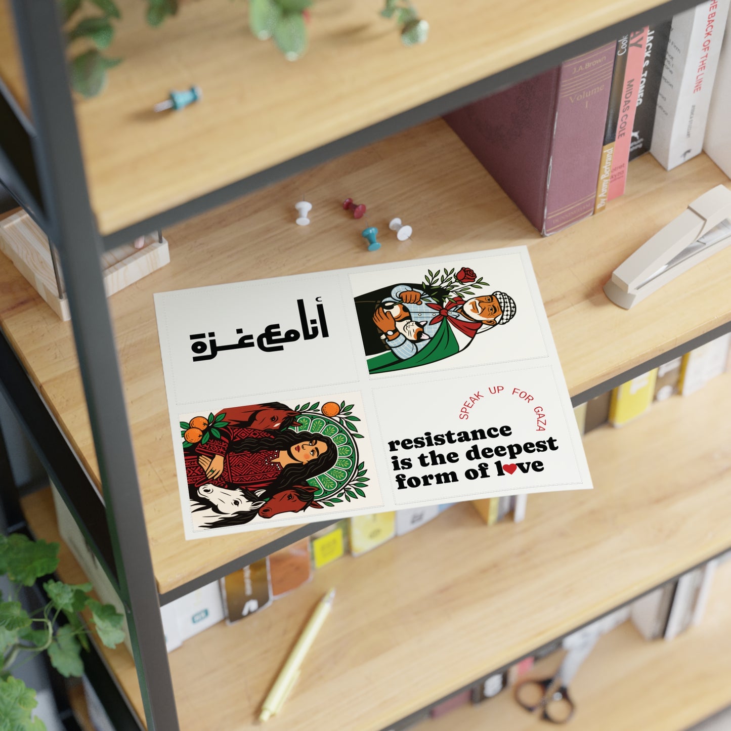 Limited Edition Palestine + Gaza Art Sticker Sheet (4 Collectible Designs)