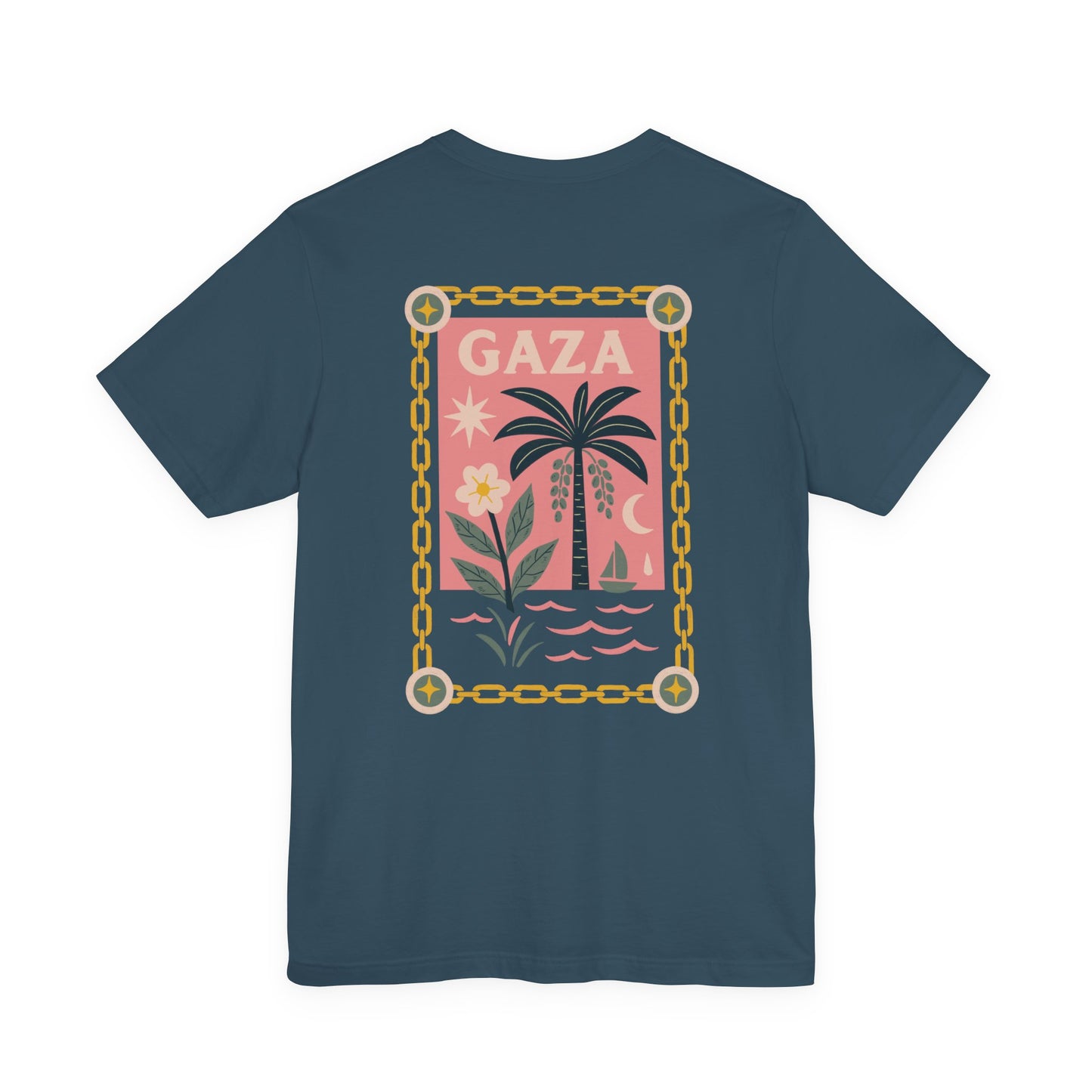 Gaza 'Break the Chains' Unisex Graphic Tee | Front & Back Print