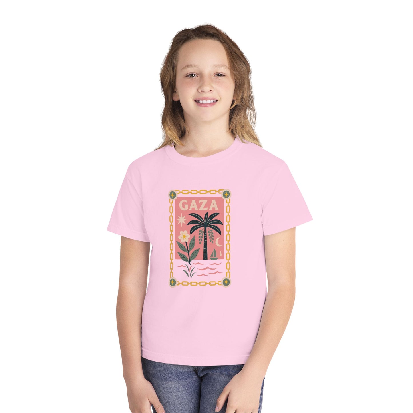Gaza 'Break the Chains' Youth Graphic Tee