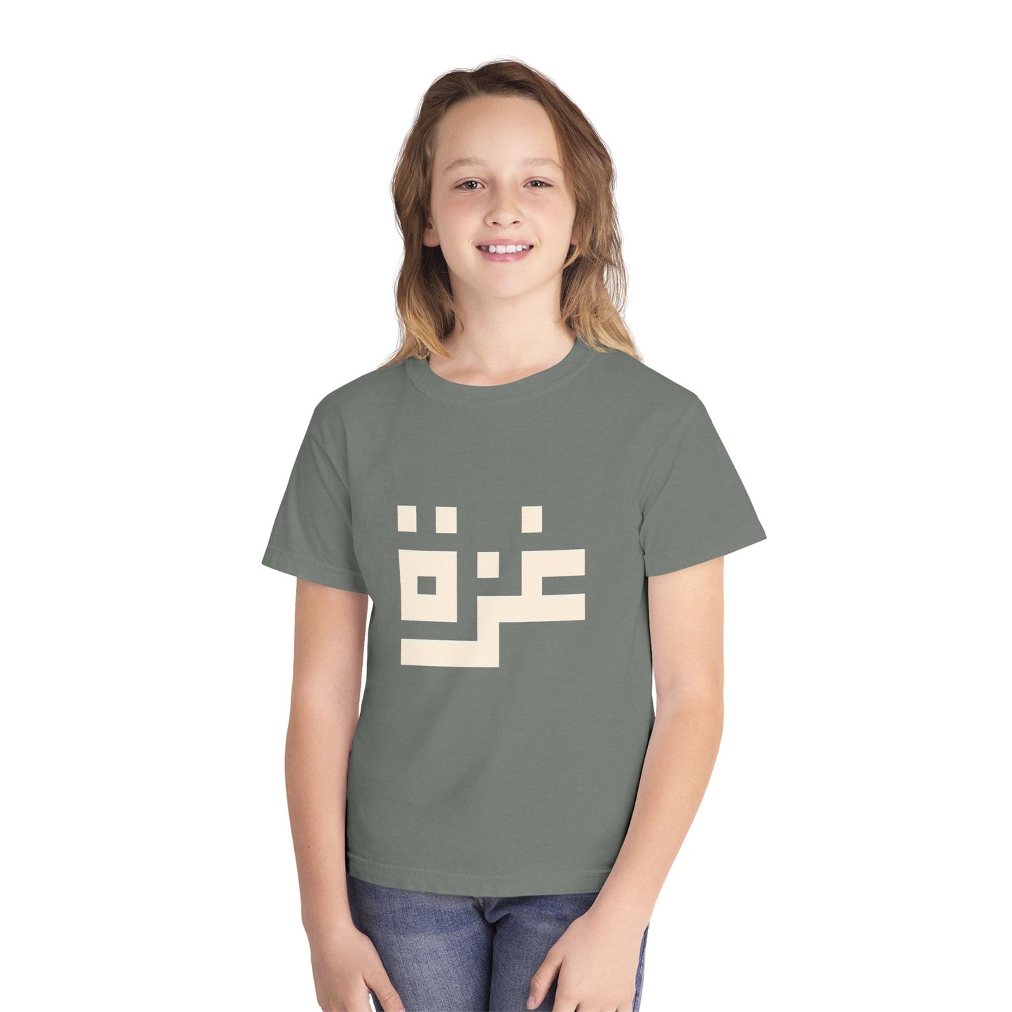 'Gaza in Pixels' - Youth Heritage Cotton Graphic Tee