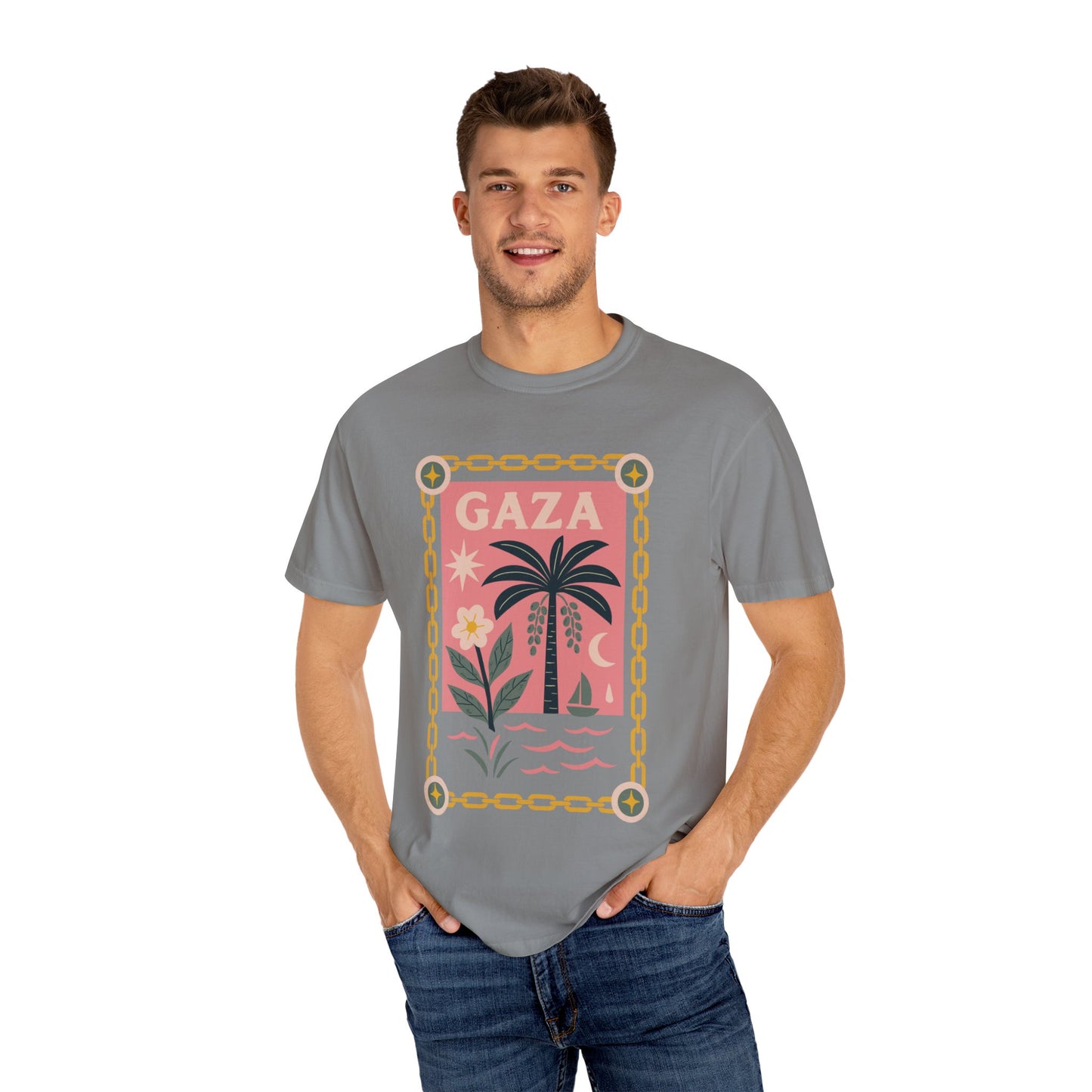 Gaza 'Break the Chains' Unisex Graphic T-Shirt | Front Print