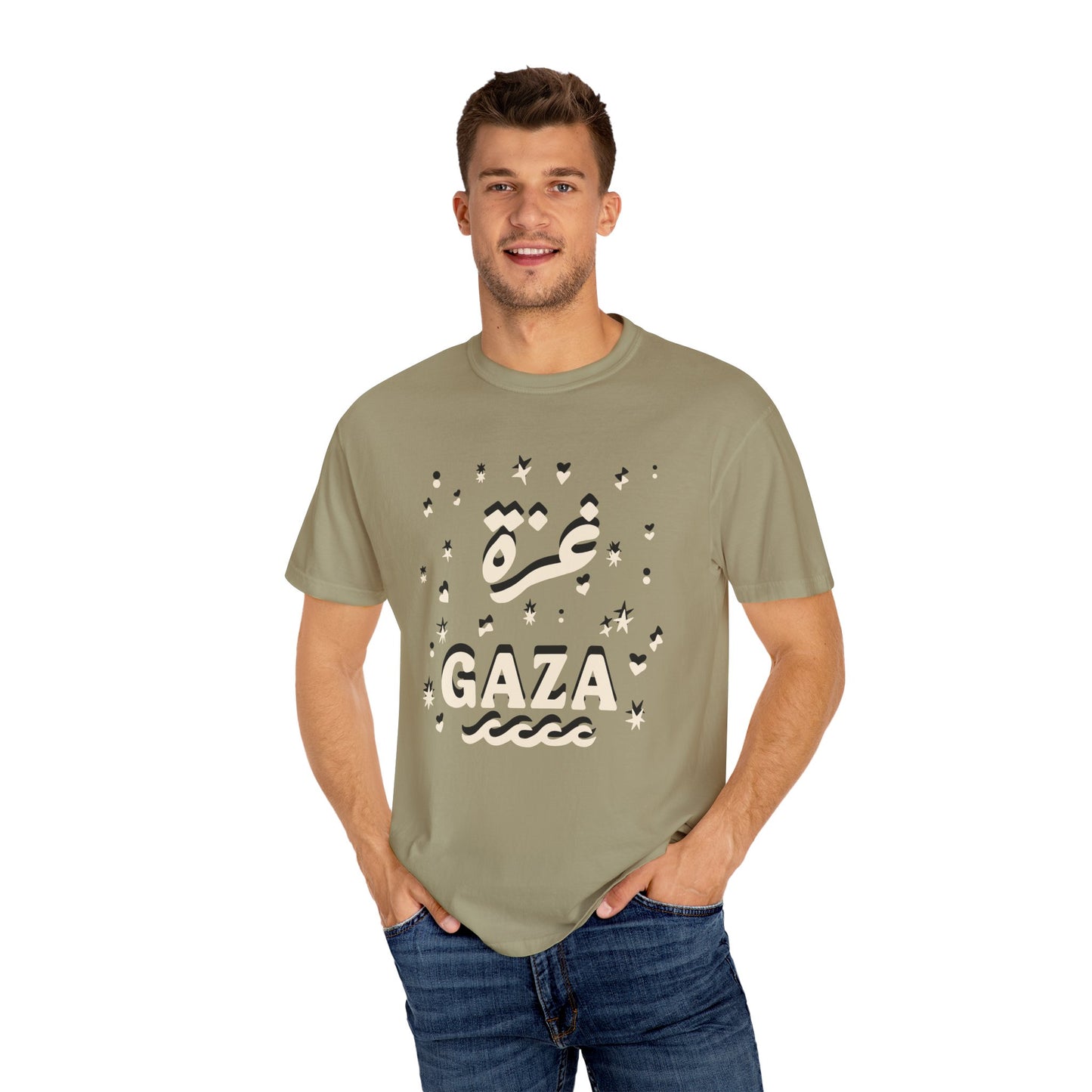 "Starry Night in Gaza" (Arabic and English) Unisex T-Shirt