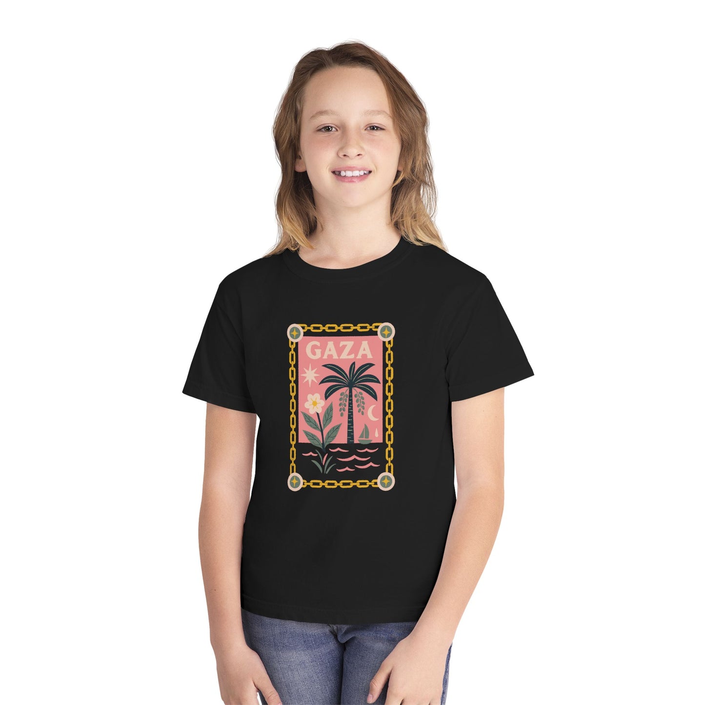 Gaza 'Break the Chains' Youth Graphic Tee