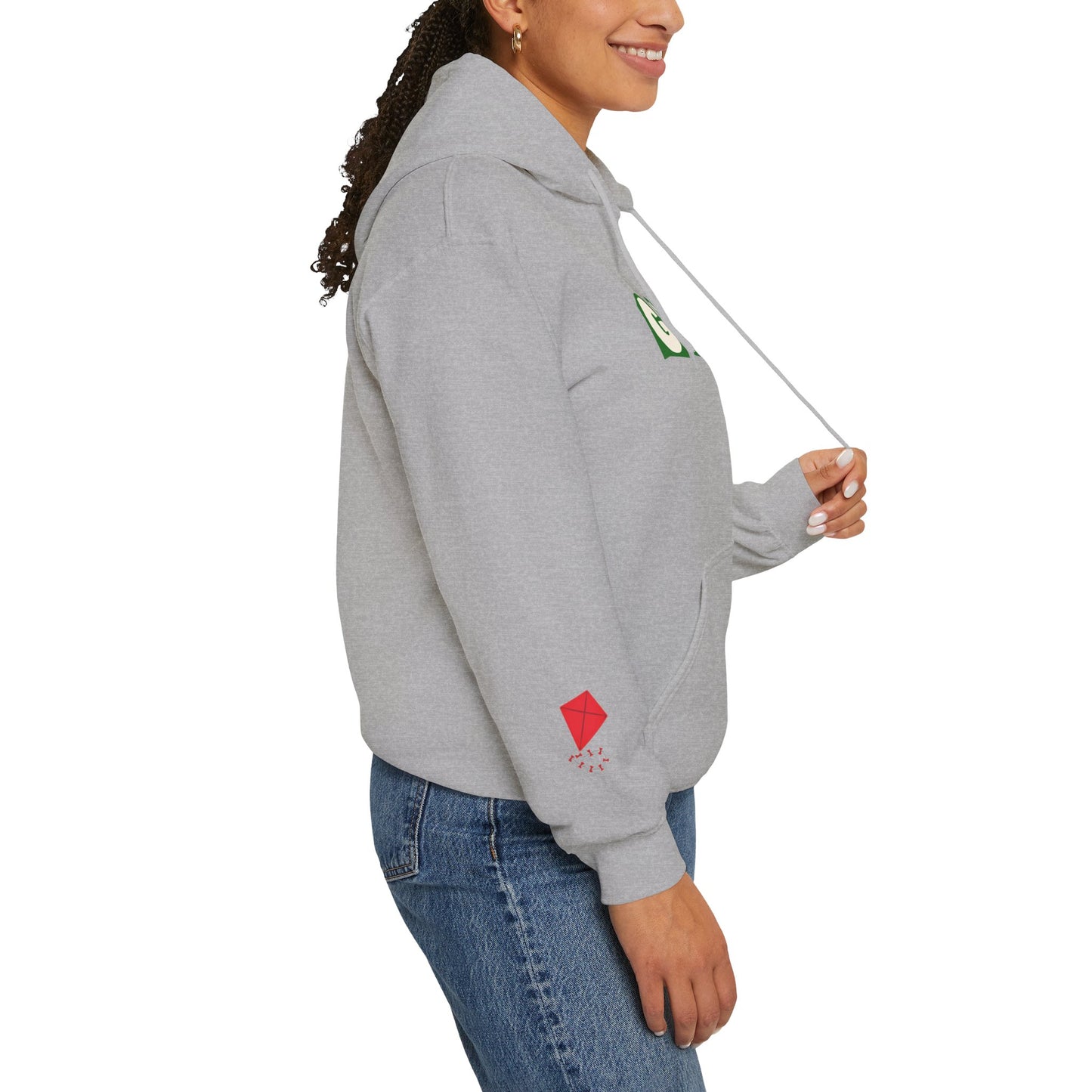 'We are Gaza' Heritage Hooded Sweatshirt (Chest & Sleeve Original Designs, Print)