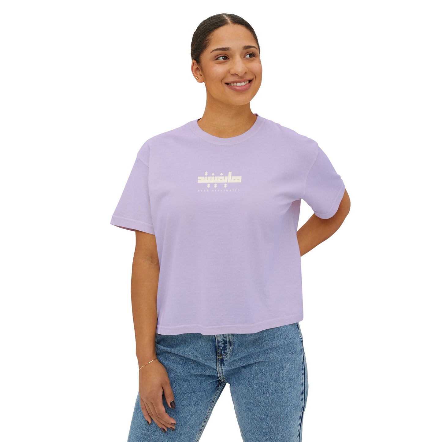 Boxy Organic Women’s Tee | 'Arab Hyphenated' Logo