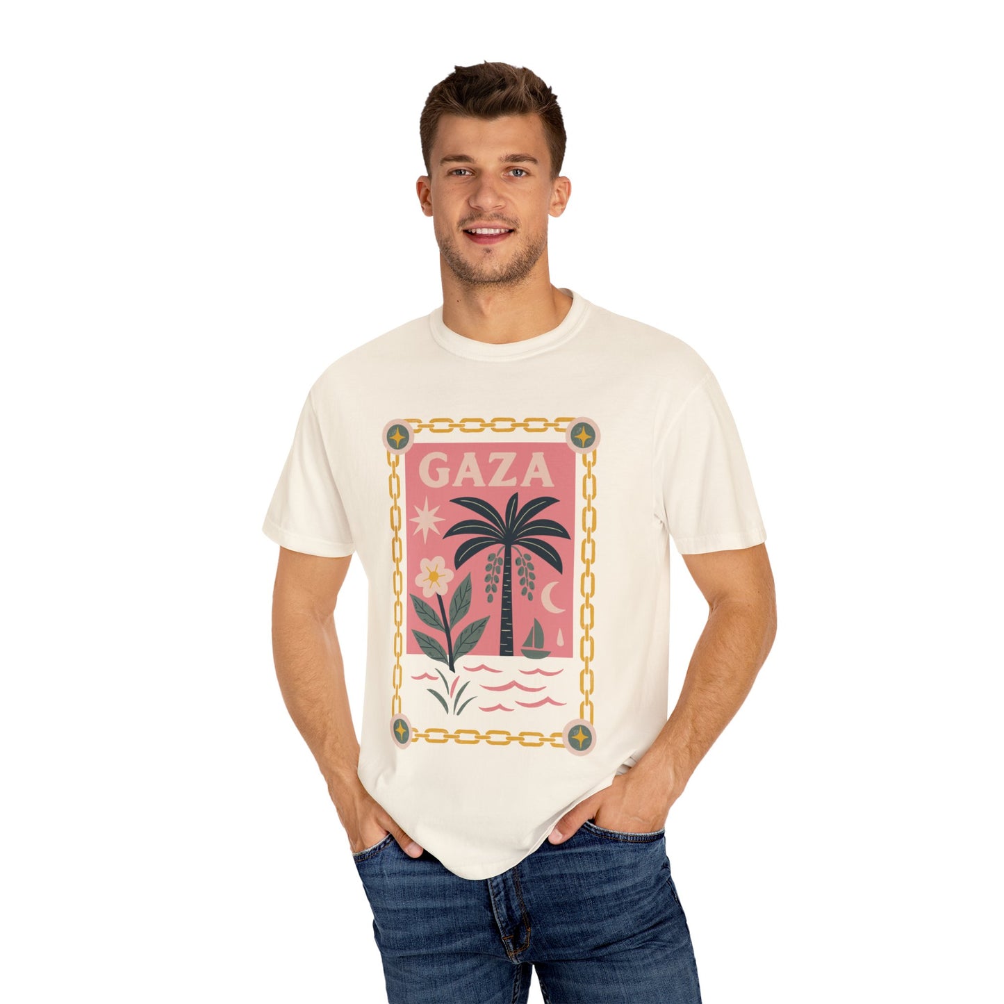 Gaza 'Break the Chains' Unisex Graphic T-Shirt | Front Print