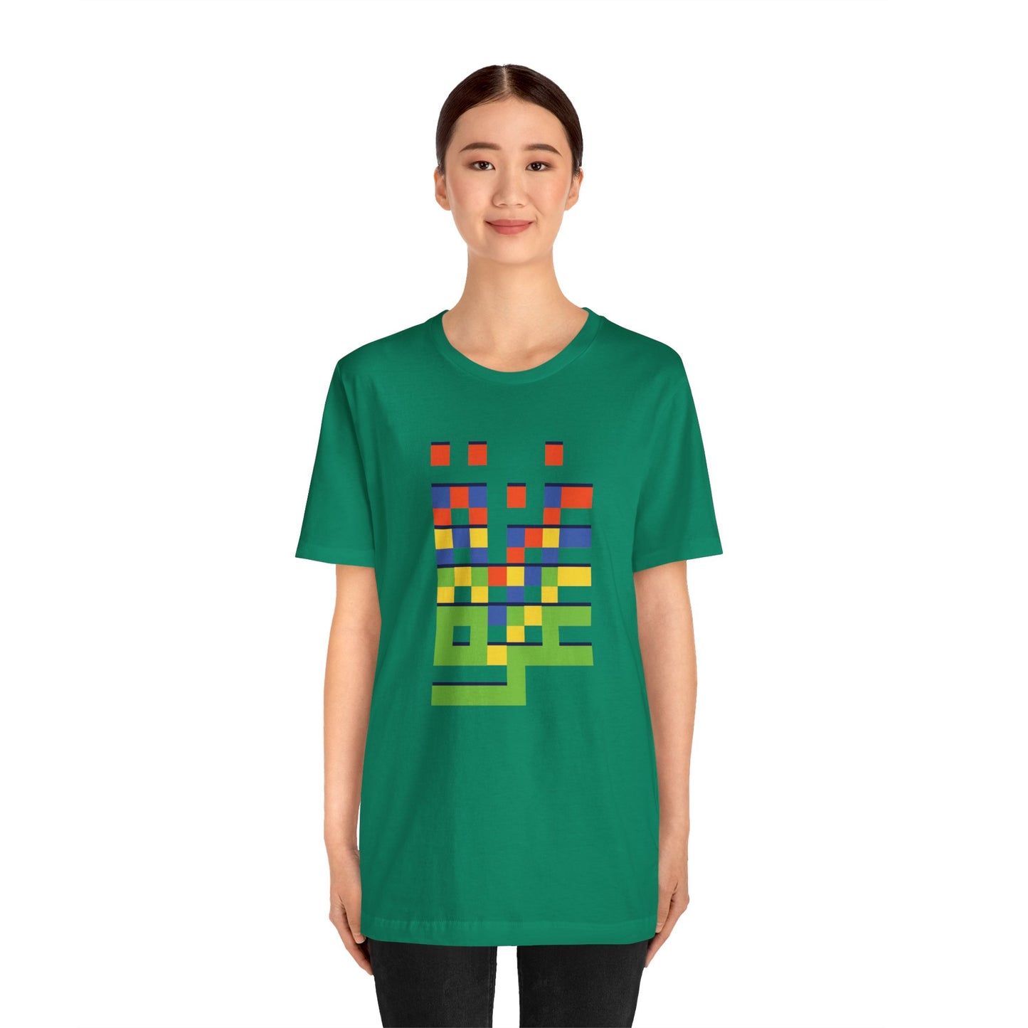 'Gaza in Color and Pixels' Arabic Text - Unisex Graphic Cotton Tee