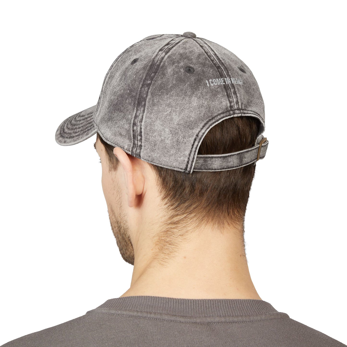 'Alien Nation. We come in peace.' Embroidered Vintage Heritage Ball Cap (2-Sided Print)