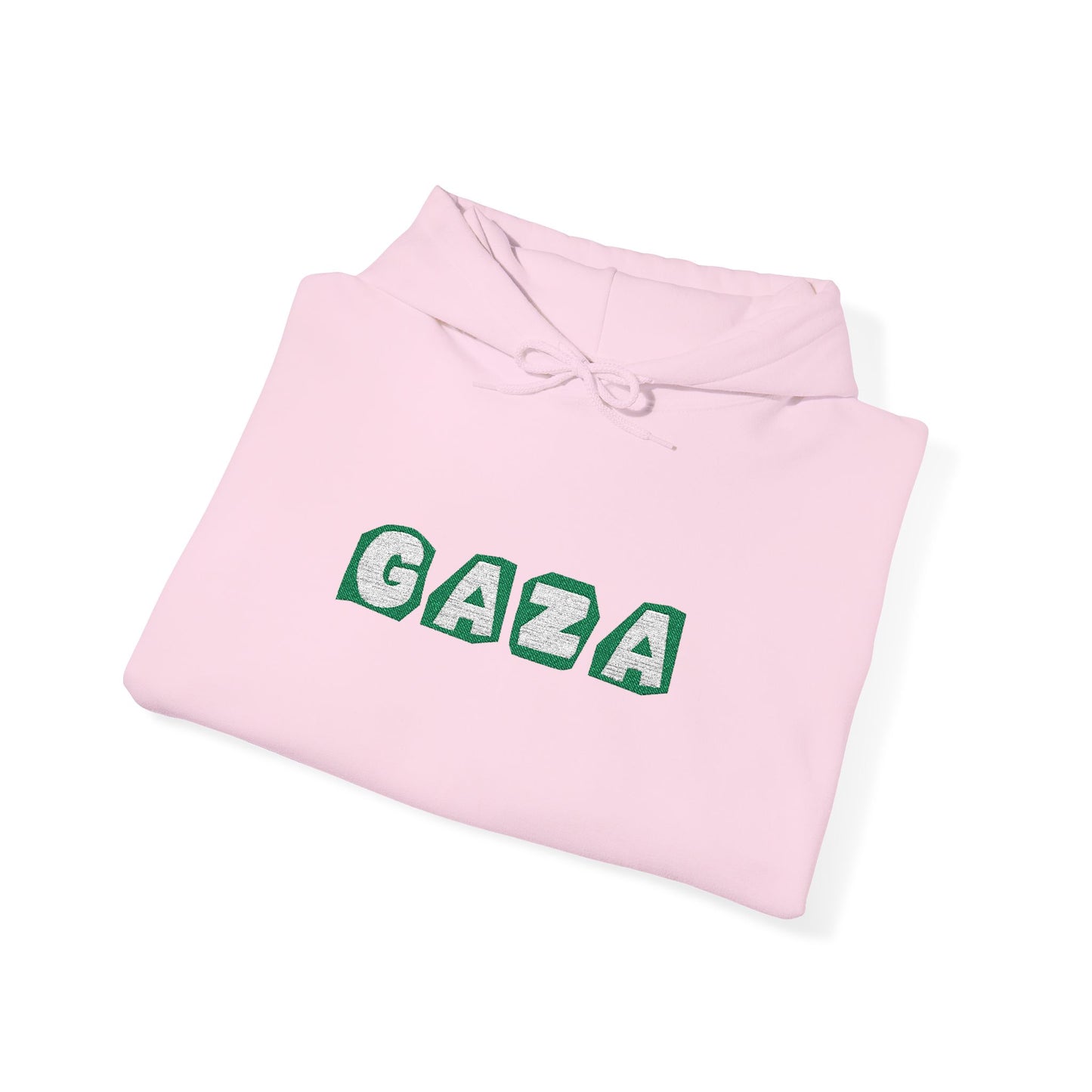 'We are Gaza' Embroidered Unisex Heavy Blend Hooded Sweatshirt - Sand, Grey, Pink