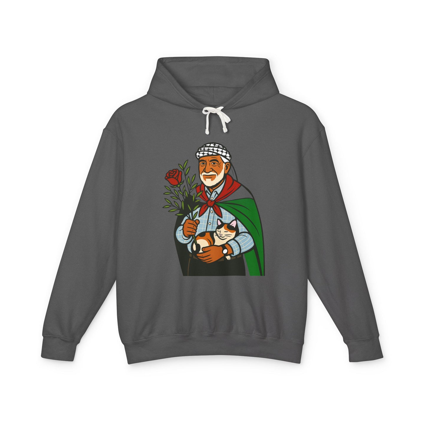 "Palestinian Jadu" (Grandpa) Ancestor Heritage Hooded Sweatshirt (Lightweight, Unisex)