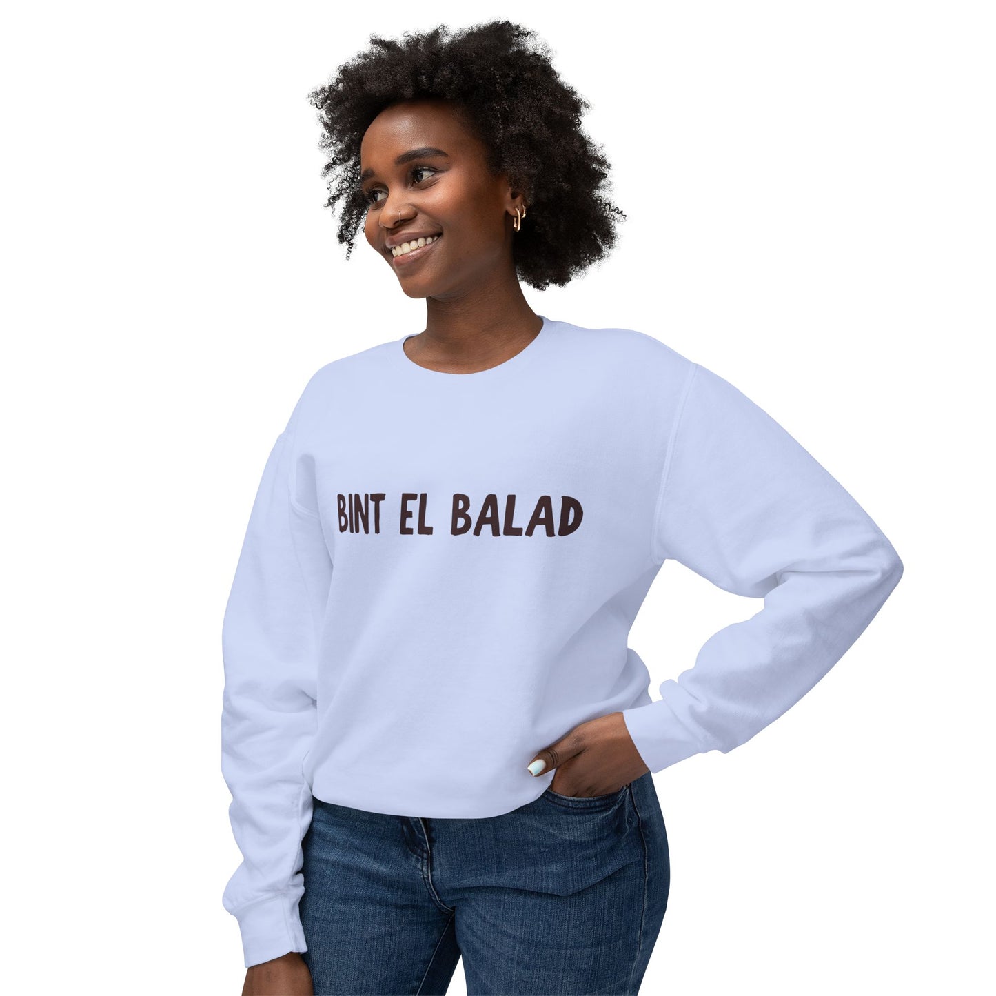 'Bint El Balad' | 'Daugher of the Land' | Cotton Lightweight Sweatshirt | Light Colors