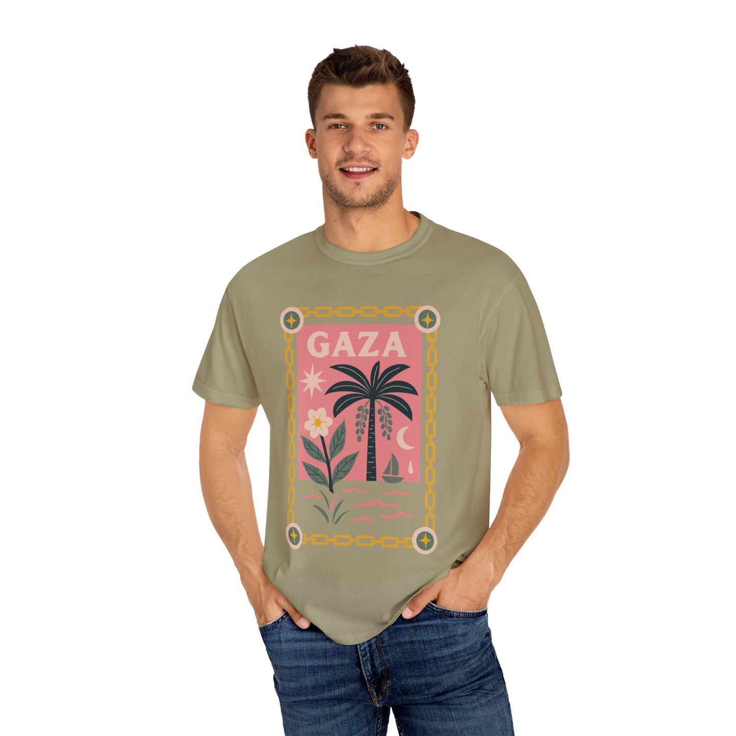 Gaza 'Break the Chains' Unisex Graphic T-Shirt | Front Print