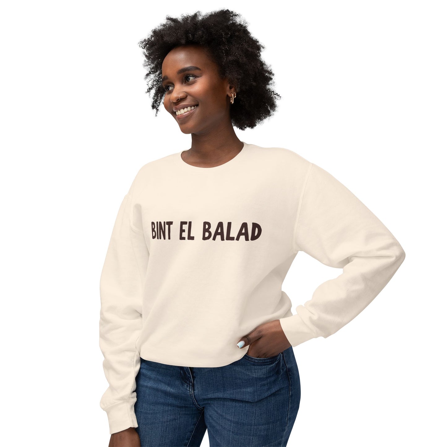 'Bint El Balad' | 'Daugher of the Land' | Cotton Lightweight Sweatshirt | Light Colors