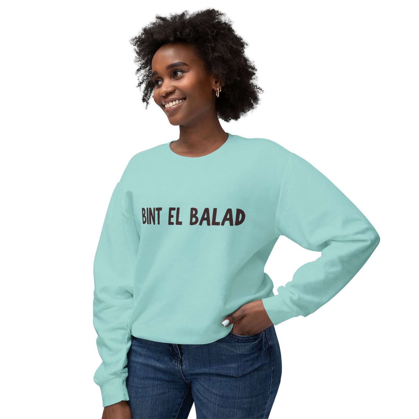 'Bint El Balad' | 'Daugher of the Land' | Cotton Lightweight Sweatshirt | Light Colors