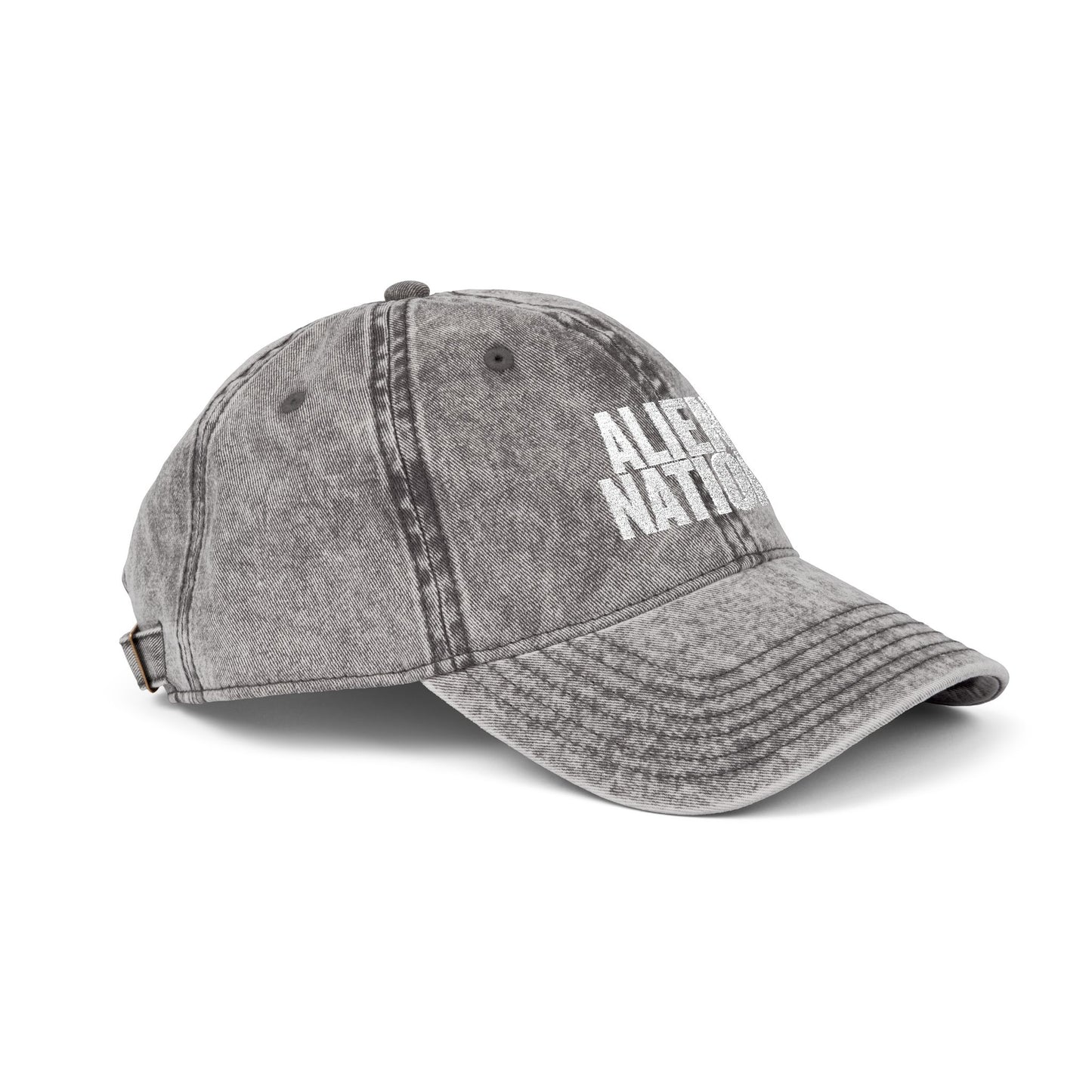 'Alien Nation. We come in peace.' Embroidered Vintage Heritage Ball Cap (2-Sided Print)