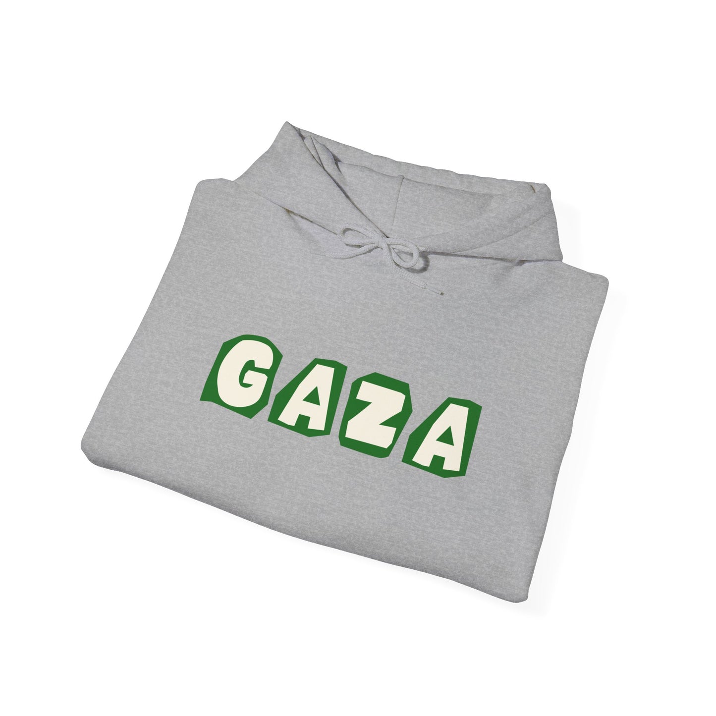 'We are Gaza' Heritage Hooded Sweatshirt (Chest & Sleeve Original Designs, Print)